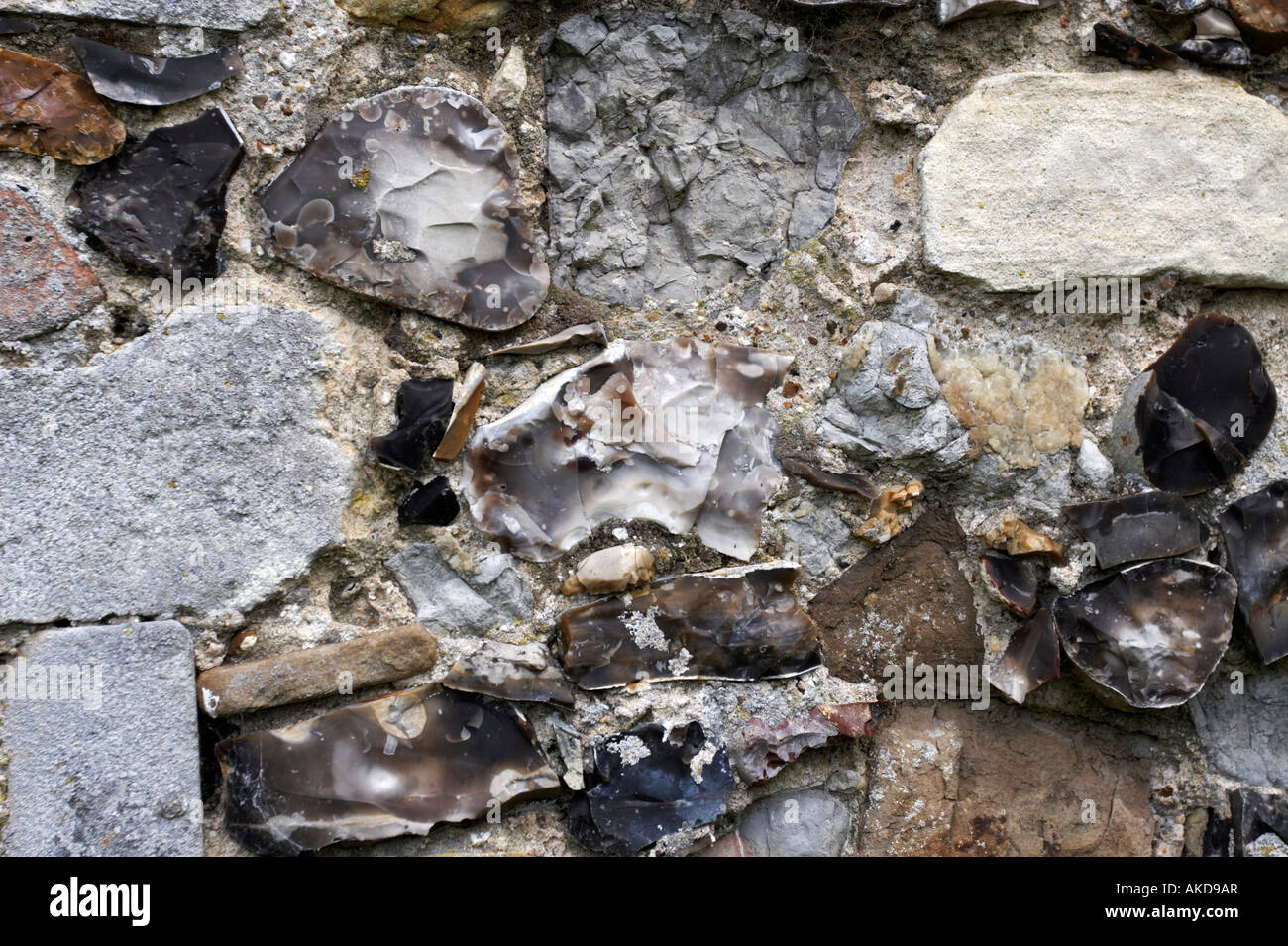 Flint wall detail Stock Photo Alamy