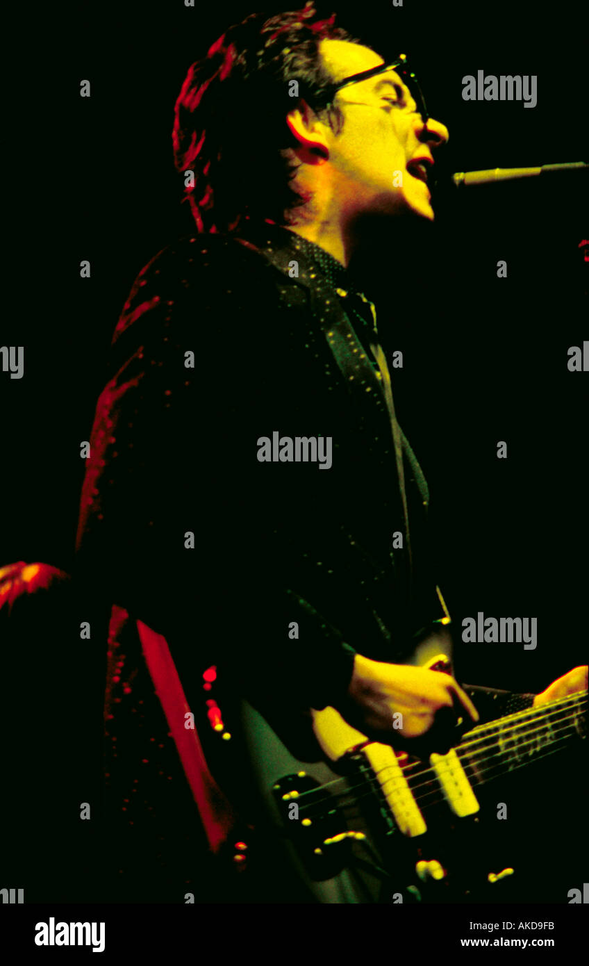 elvis costello in concert 1978 Stock Photo - Alamy