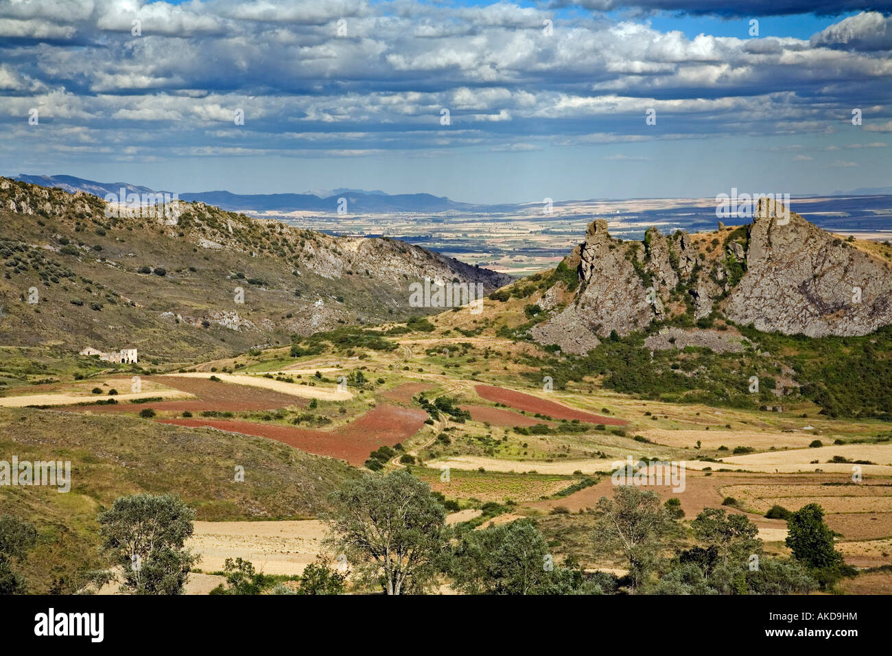 landscape of the region of bureba from paramo of masa burgos castilla leon spain Stock Photo