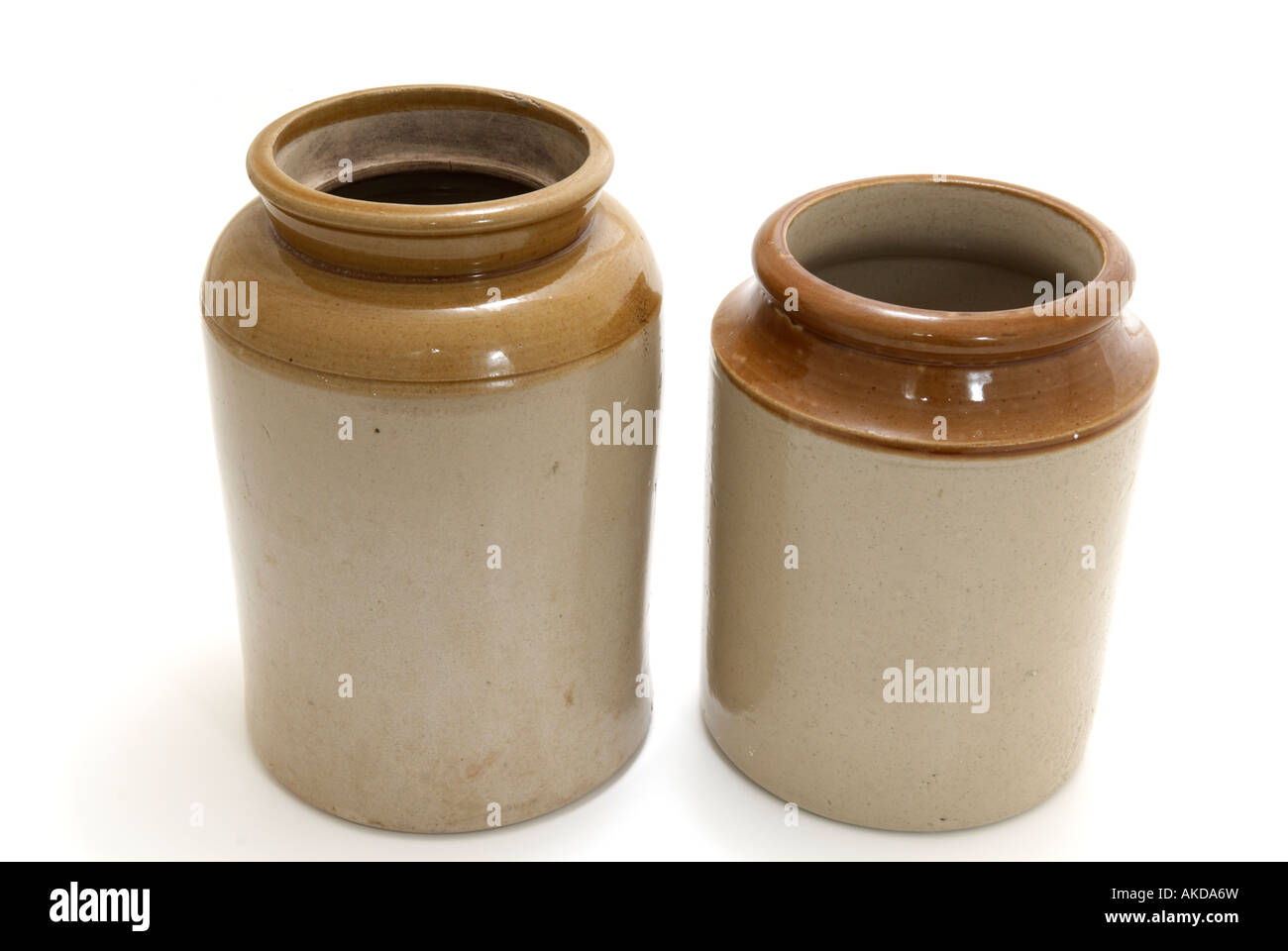 Two old earthen ware stone storage jars Stock Photo Alamy