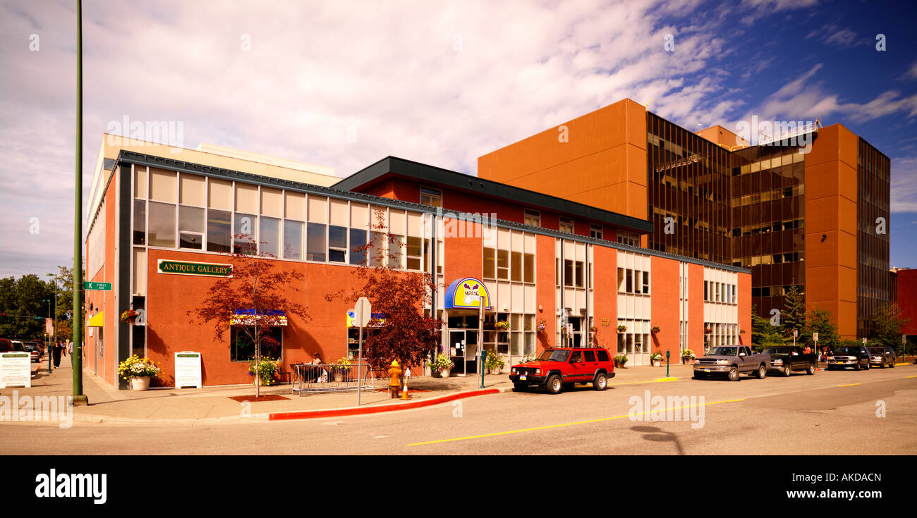 Downtown Anchorage at K Street Stock Photo Alamy