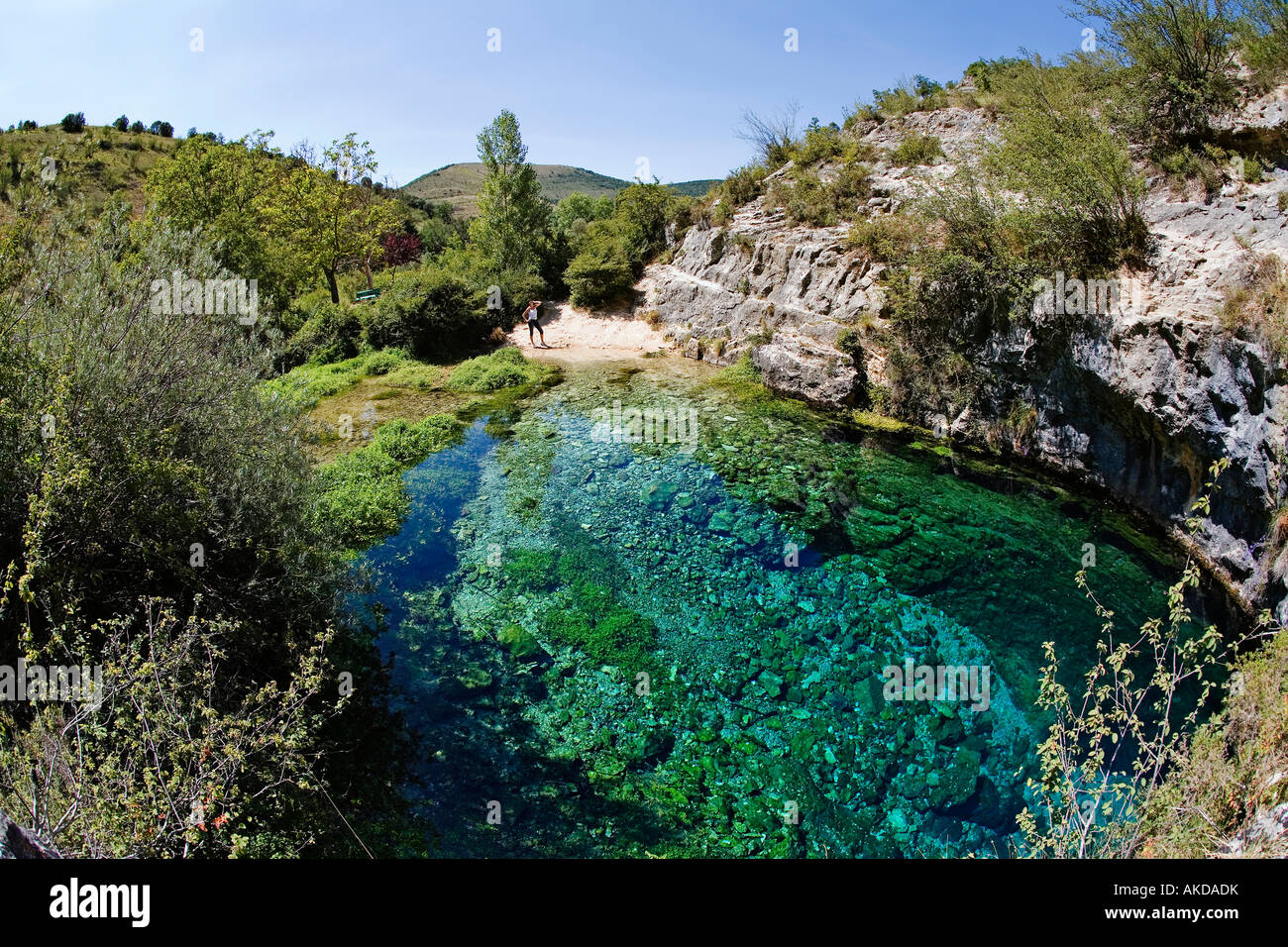 natural-setting-of-poza-azul-covaneras-burgos-castilla-leon-spain-stock