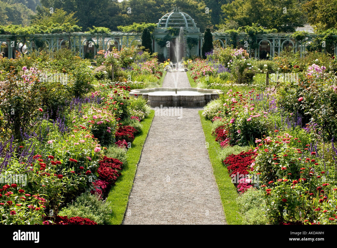 Old Westbury Gardens finest English garden in USA Nassau County Long Island New York Stock Photo