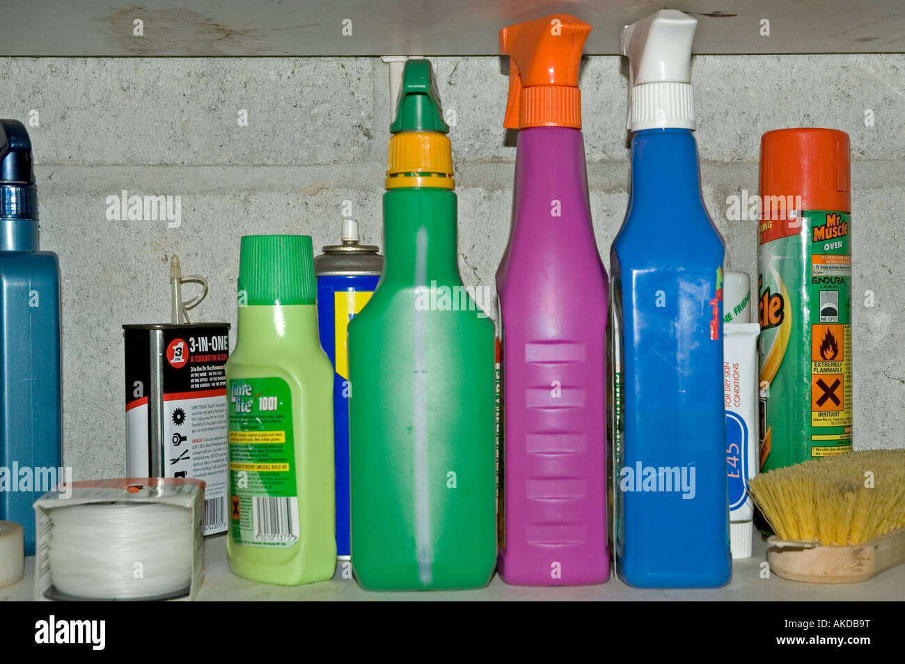 cleaning fluids Stock Photo Alamy