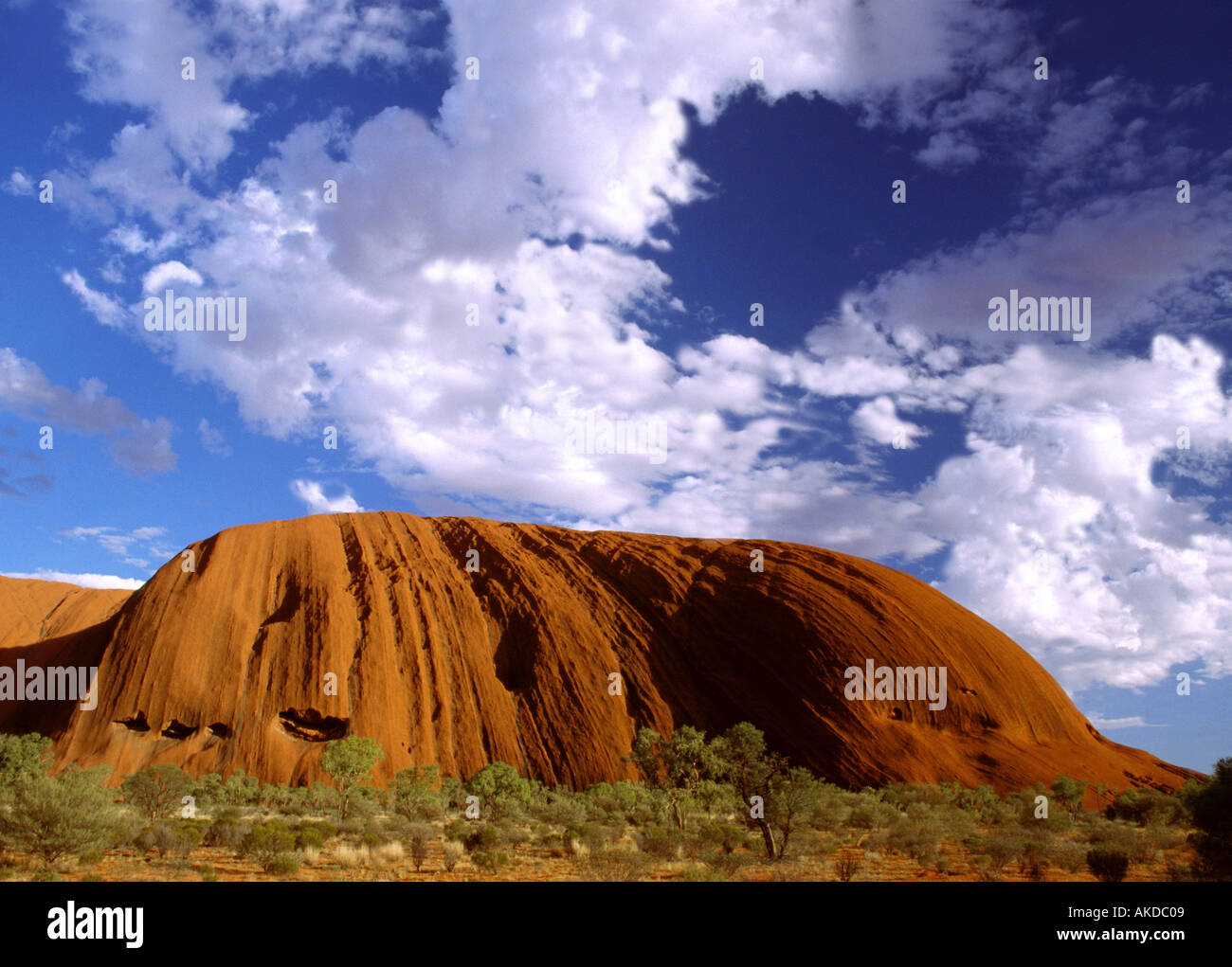 Linear Ridges Australia Face of Uluru Ayers Rock showing ridges and caves NT Australia Stock ...