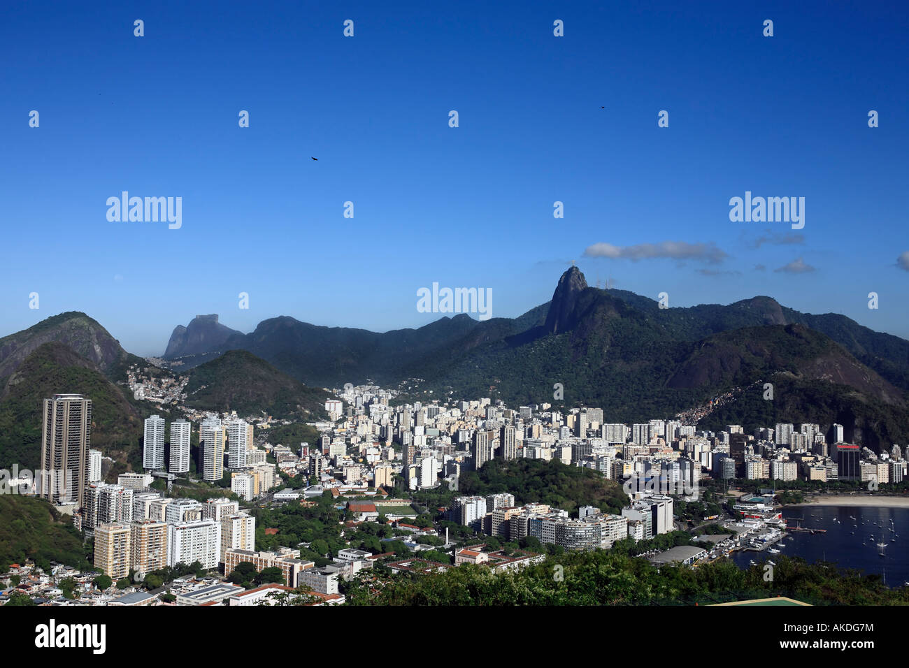 aerial view of botafogo from the sugar loaf in rio de janeiro brazil Stock Photo