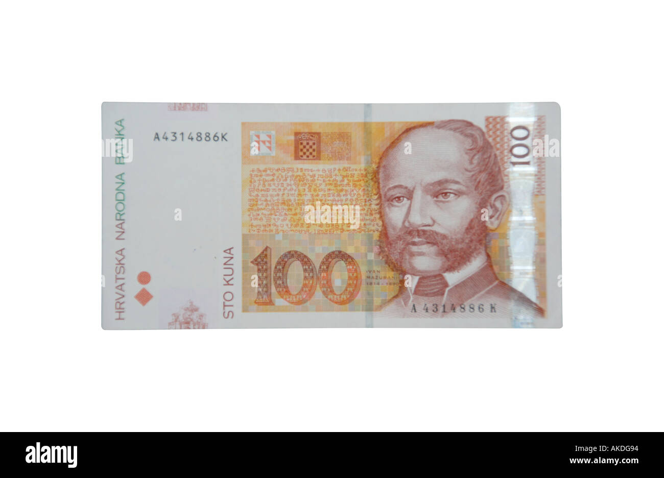 100 Kuna bank note official Croatian currency Stock Photo Alamy