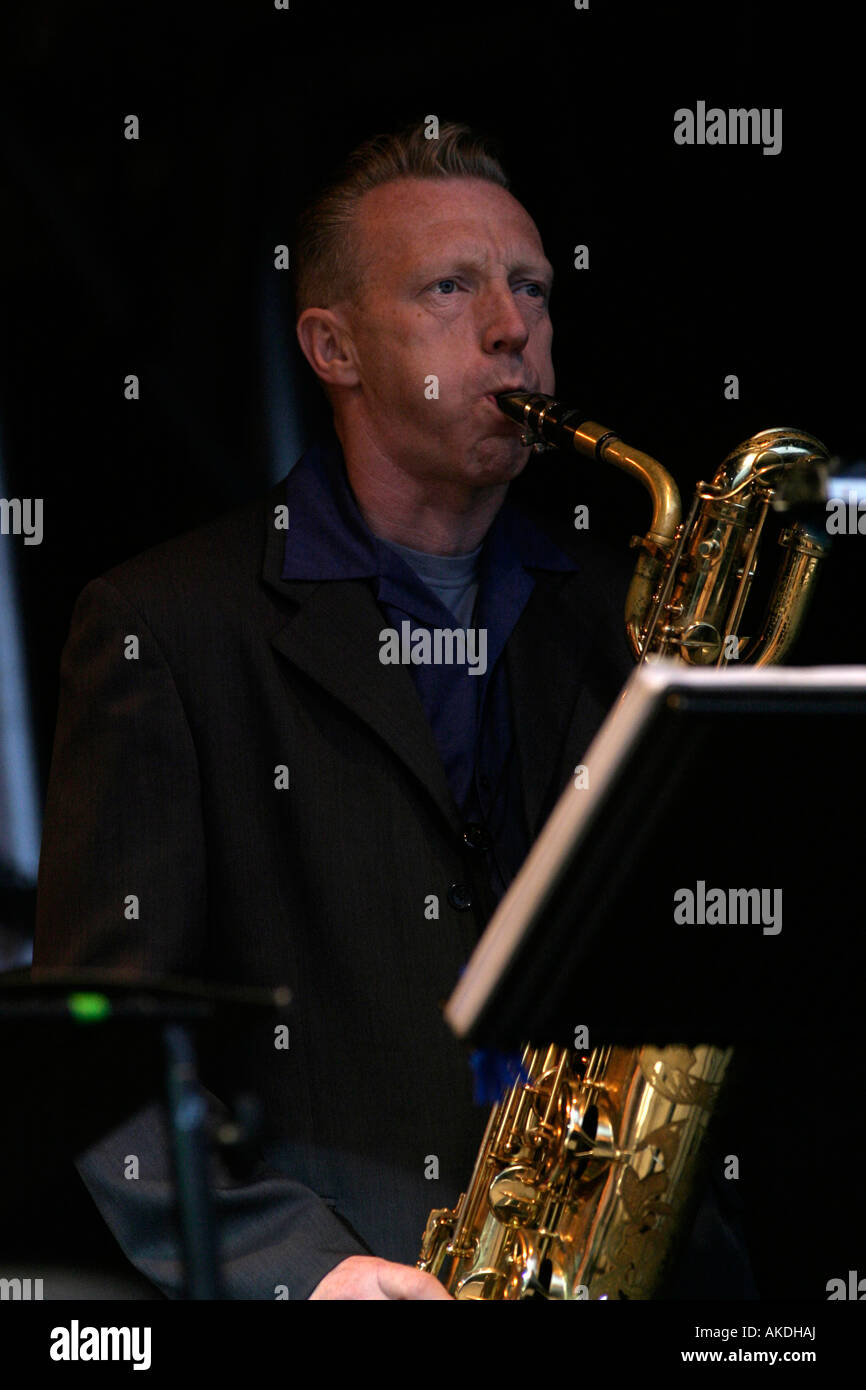 Jools Holland at Belvoir castle Carte D Or Proms and Smooth concert Nick Lunt Baritone Saxophone
