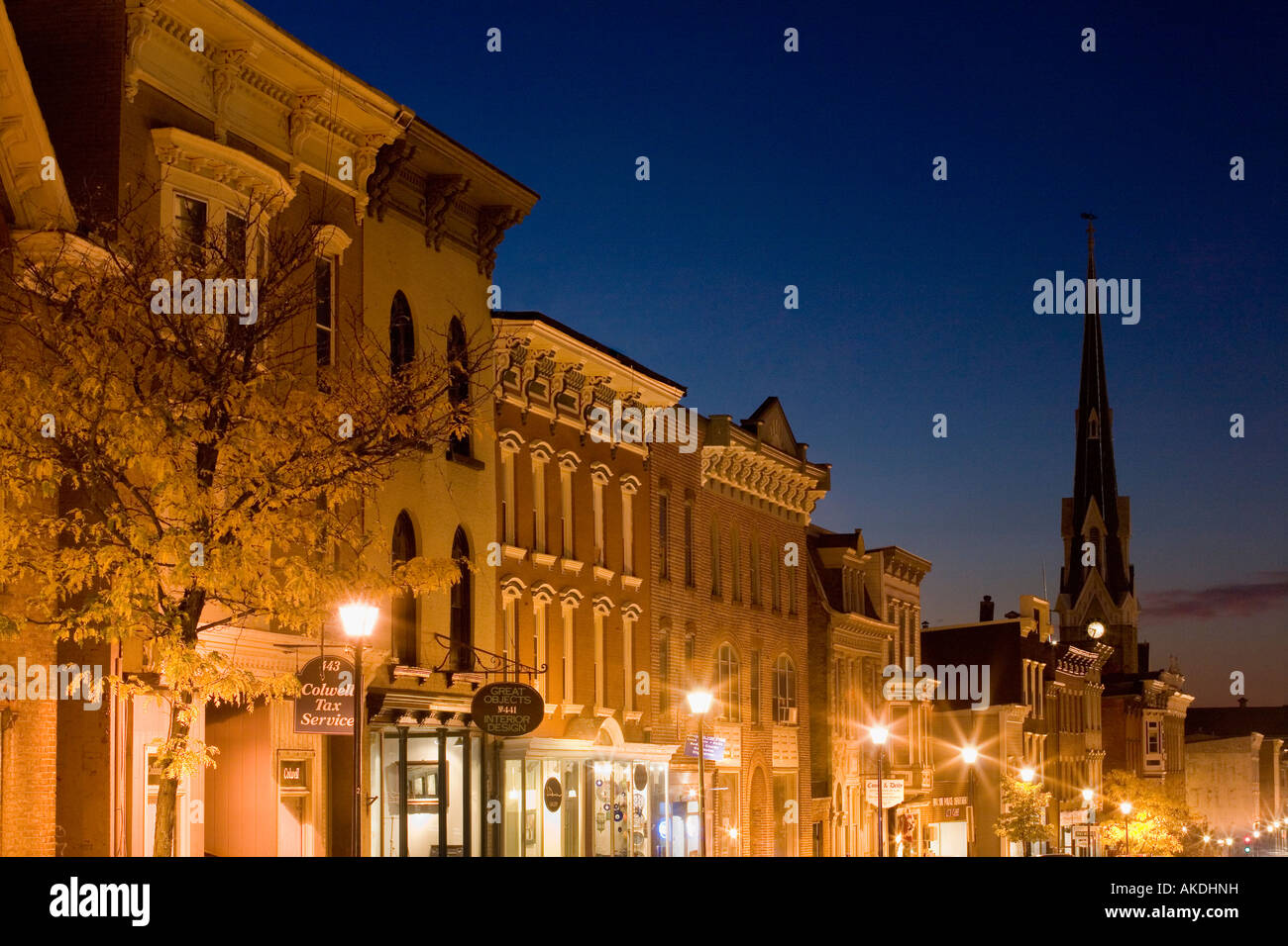 Warren Street Hudson New York Stock Photo