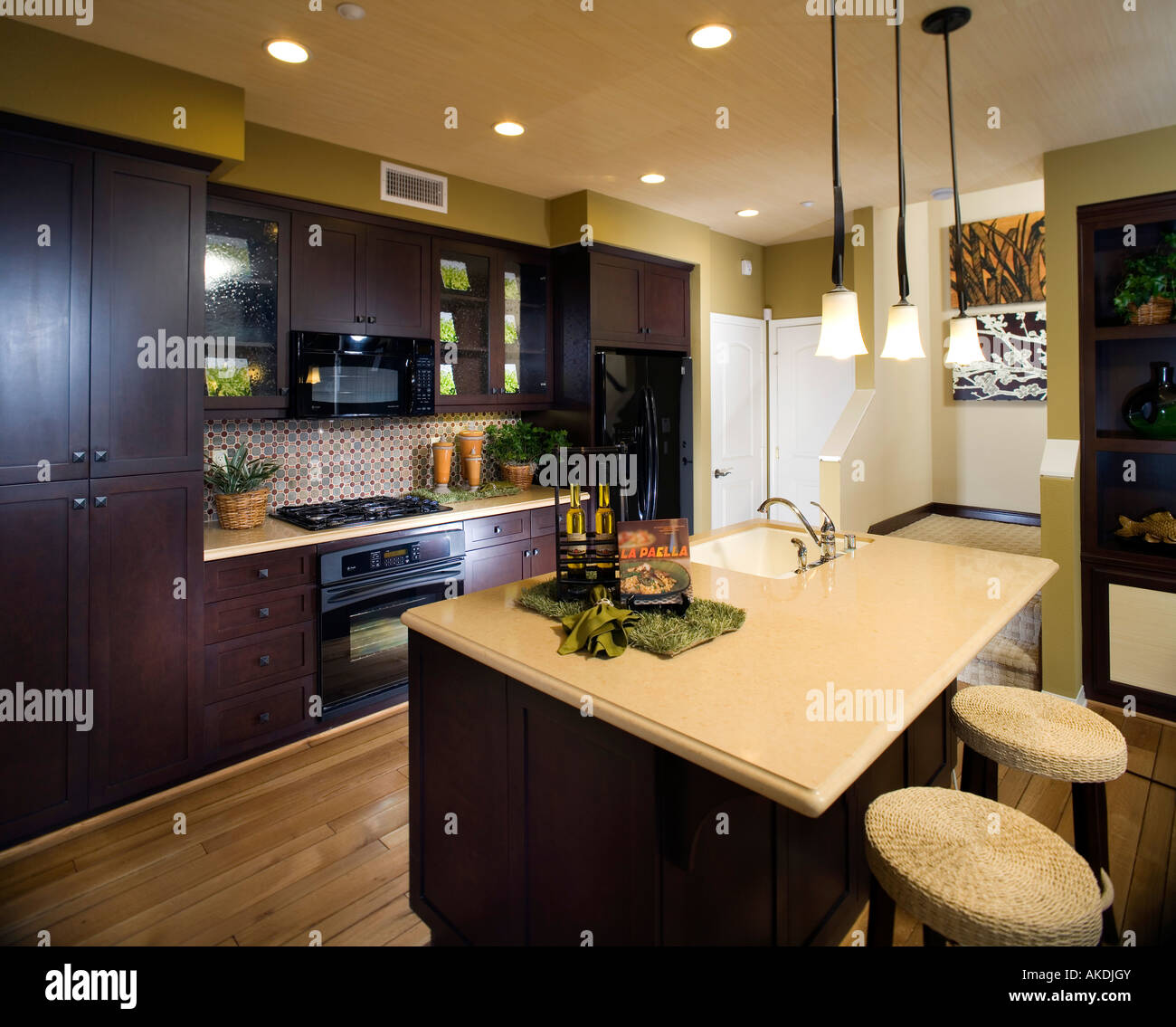 Interior of contemporary kitchen Stock Photo - Alamy