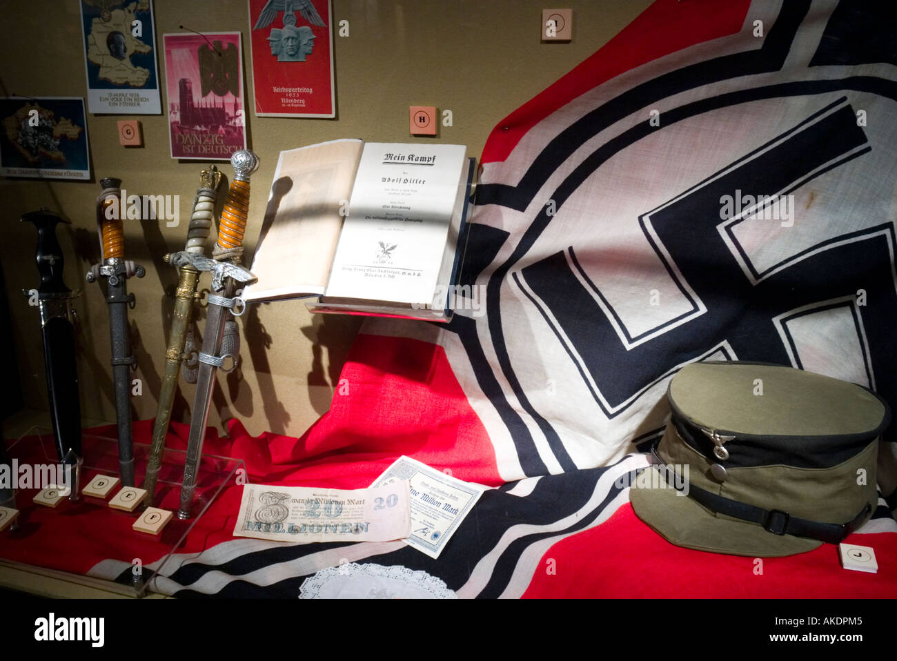 Nazi memorabilia display Stock Photo