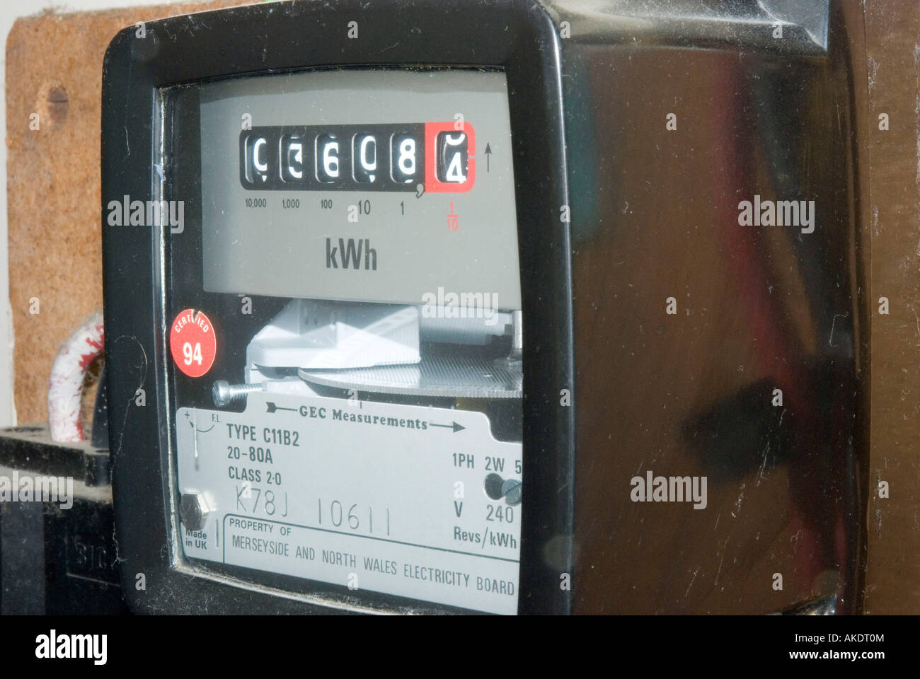 Domestic Electricity Meter UK Stock Photo Alamy