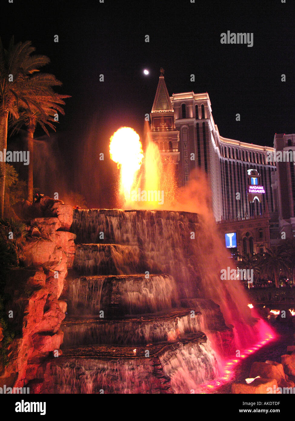 Las Vegas Nevada volcano eruption at Mirage Hotel Stock Photo Alamy