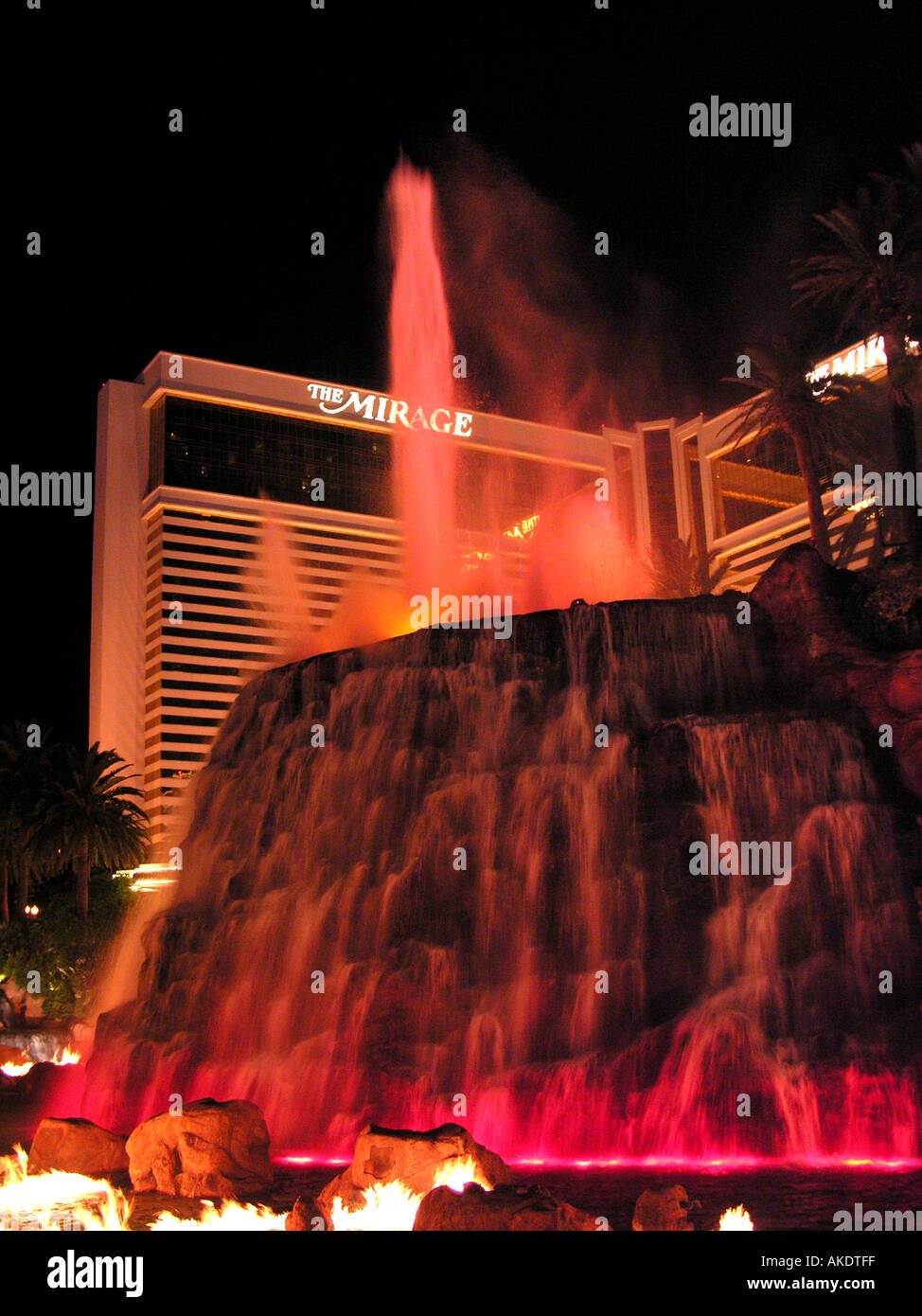 Las Vegas Nevada usa united states volcano eruption at Mirage Hotel Stock Photo Alamy