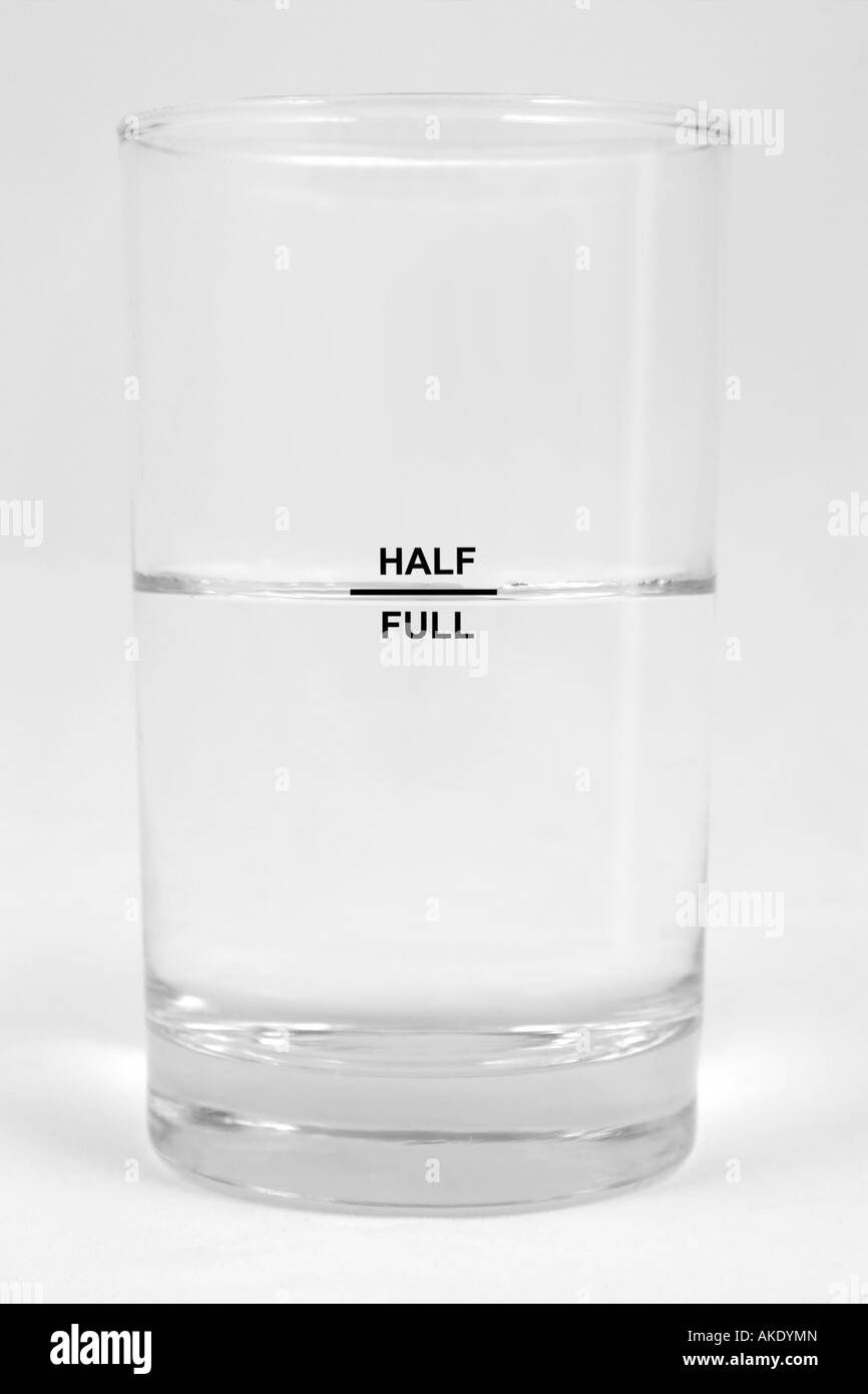 Glass half full Stock Photo Alamy