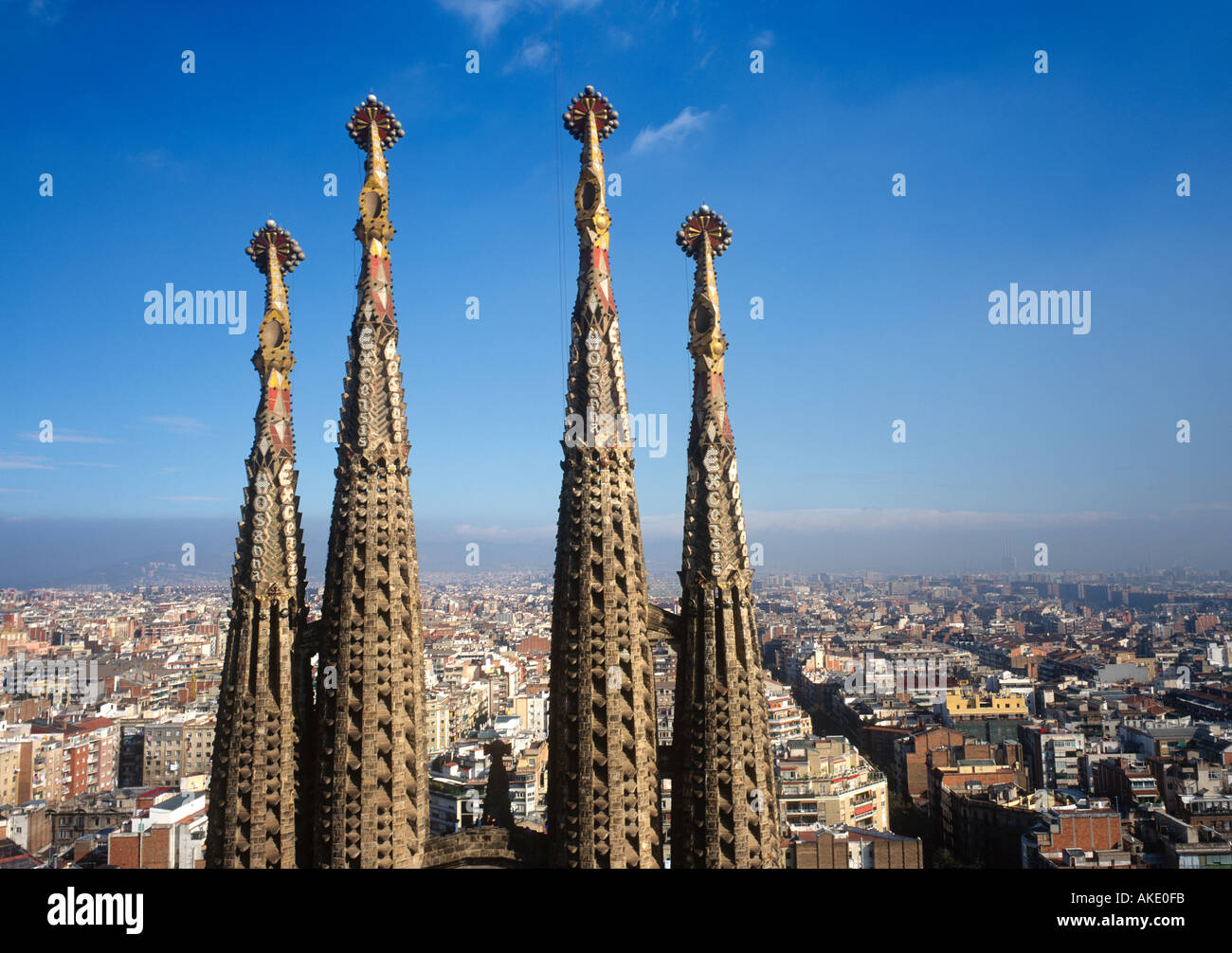 Spain Barcelona Gaudi s Unfinished Cathederal View from the building SB Stock Photo