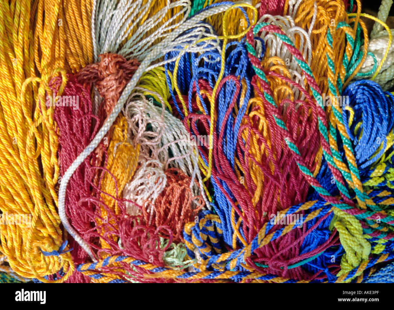 Colourful Nets and Ropes Stock Photo