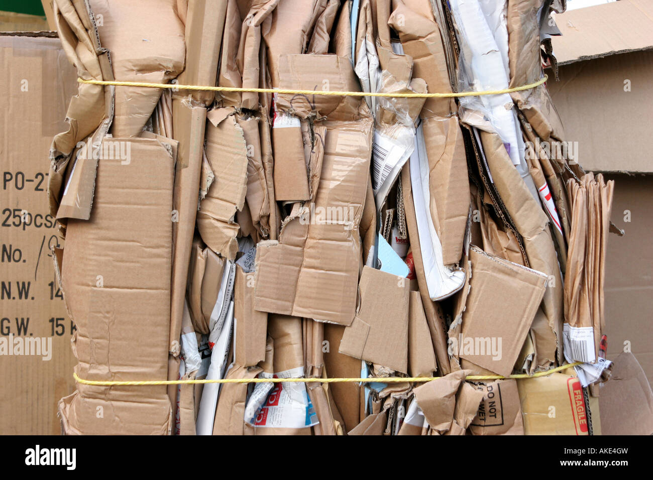cardboard boxes for recycling Stock Photo