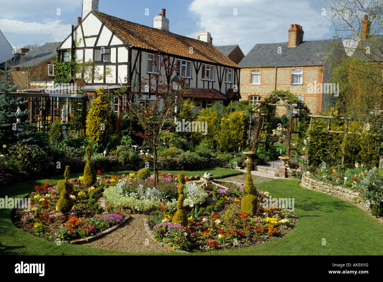 Dyke Lincolnshire colourful eccentric garden in summer Stock Photo Alamy