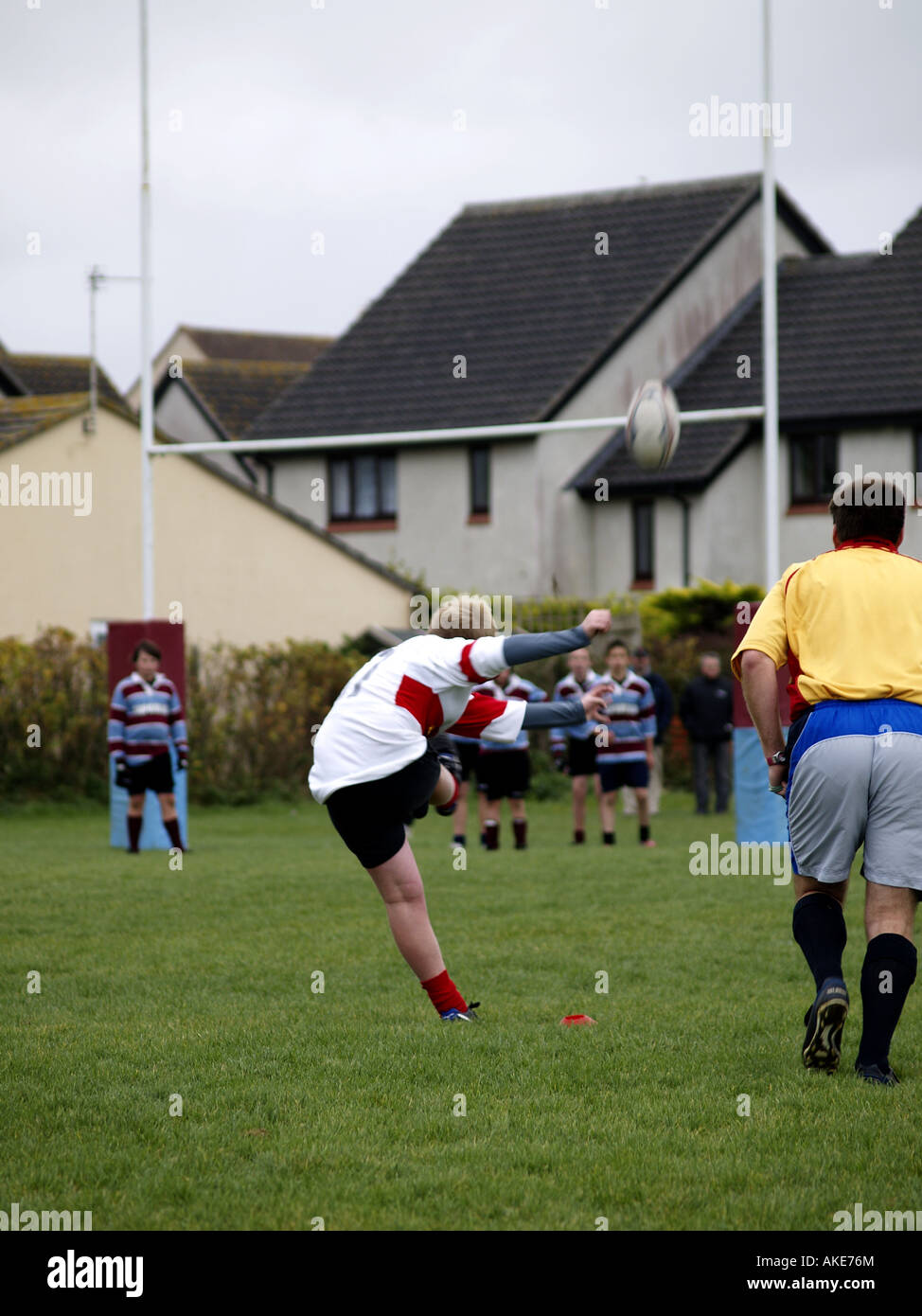Junior Rugby Bude vs Camborne, Cornwall, U K Stock Photo
