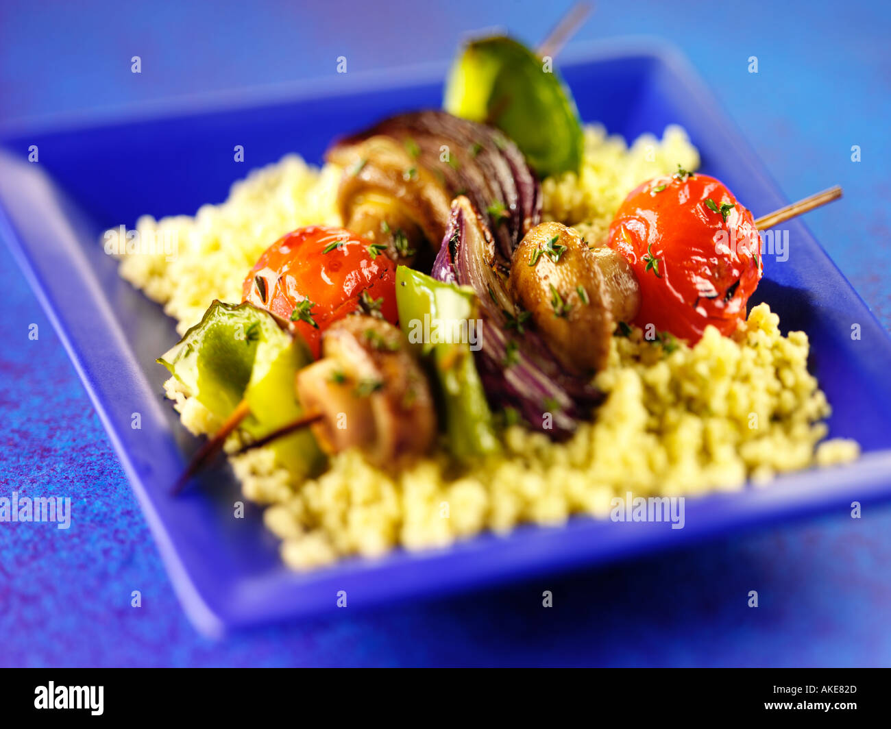 VEGETARIAN KEBABS Stock Photo