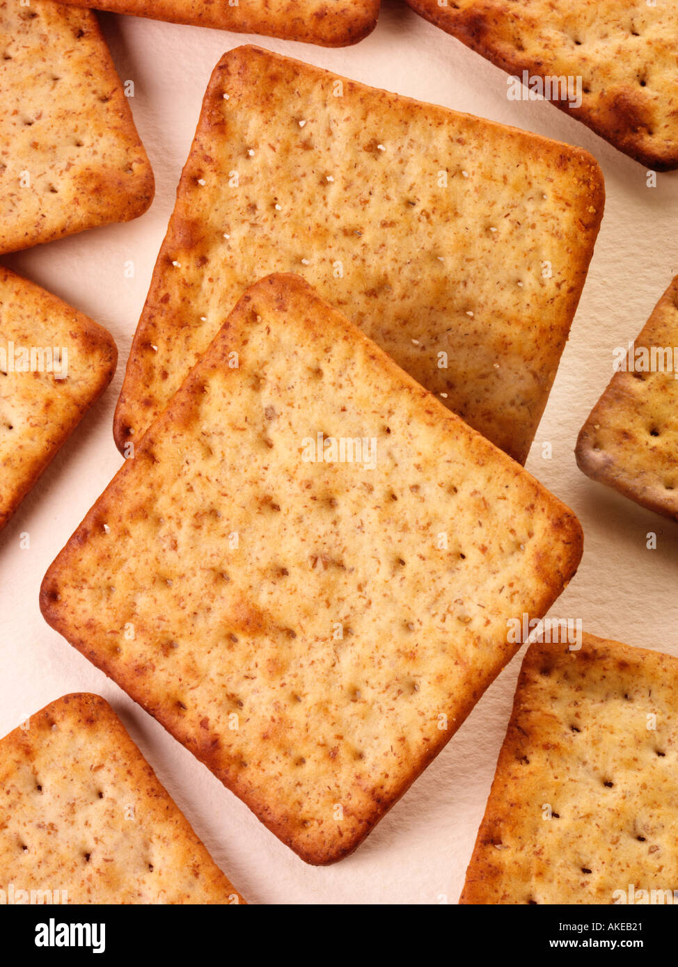 SQUARE WHEAT CRACKERS Stock Photo Alamy