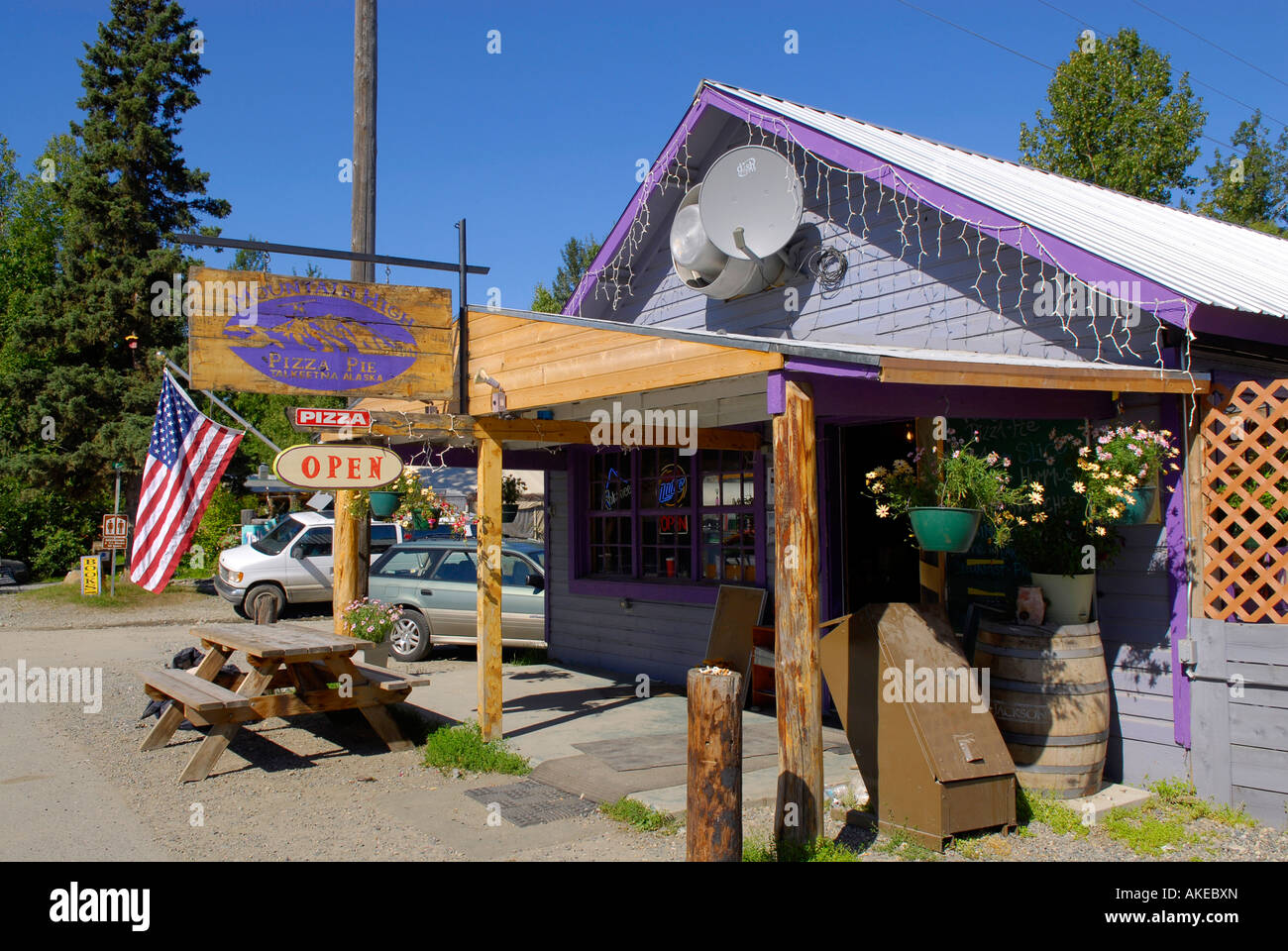 Mountain High Pizza Pie Restaurant in Town of Talkeetna Alaska AK