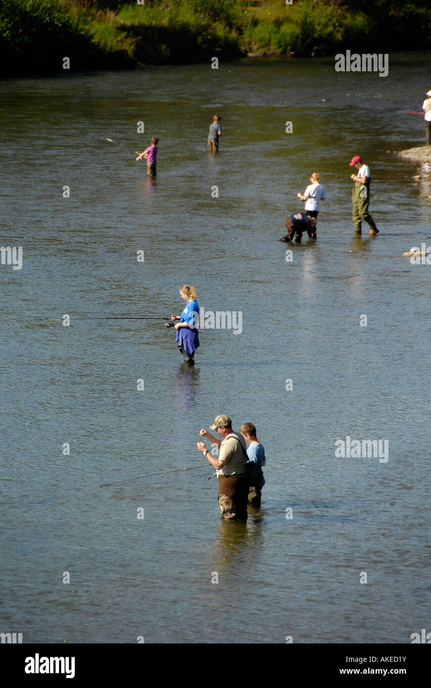 Fishing in Montana Creek Recreation Park near Trapper Creek Alaska AK U S United States Parks