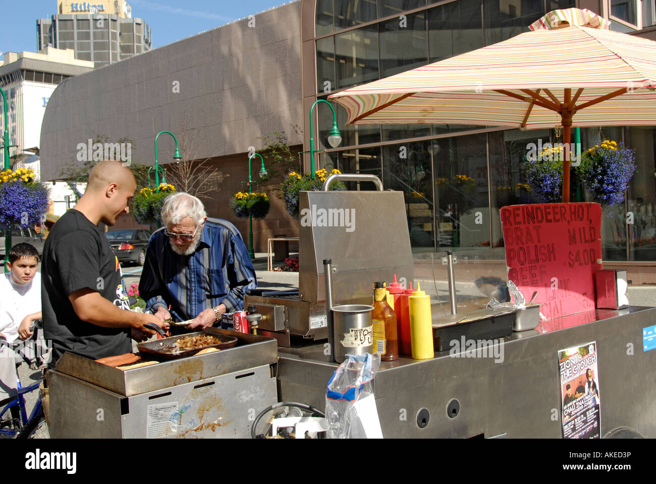 Reindeer Hot Dog Stand Vendor Anchorage Alaska AK U S United States