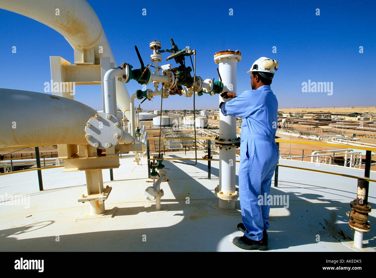 OM, Oman, Marmul im Süden des Oman, Ölfeld Stock Photo