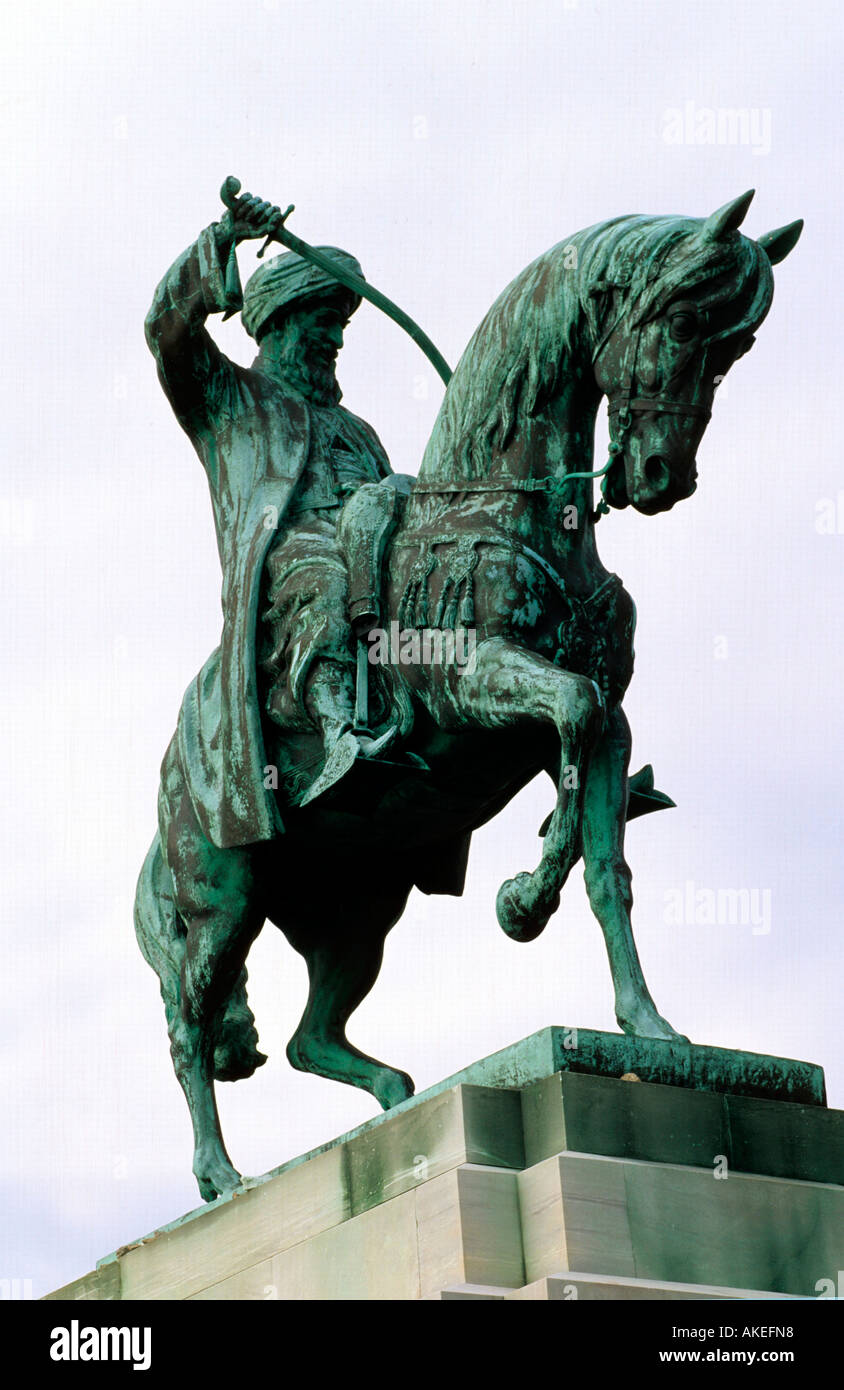 Griechenland, Makedonien, Kavala, Reiterdenkmal des Muhammad Ali Pascha, des Begründers jener Dynastie, die bis 1953 Ägypten reg Stock Photo