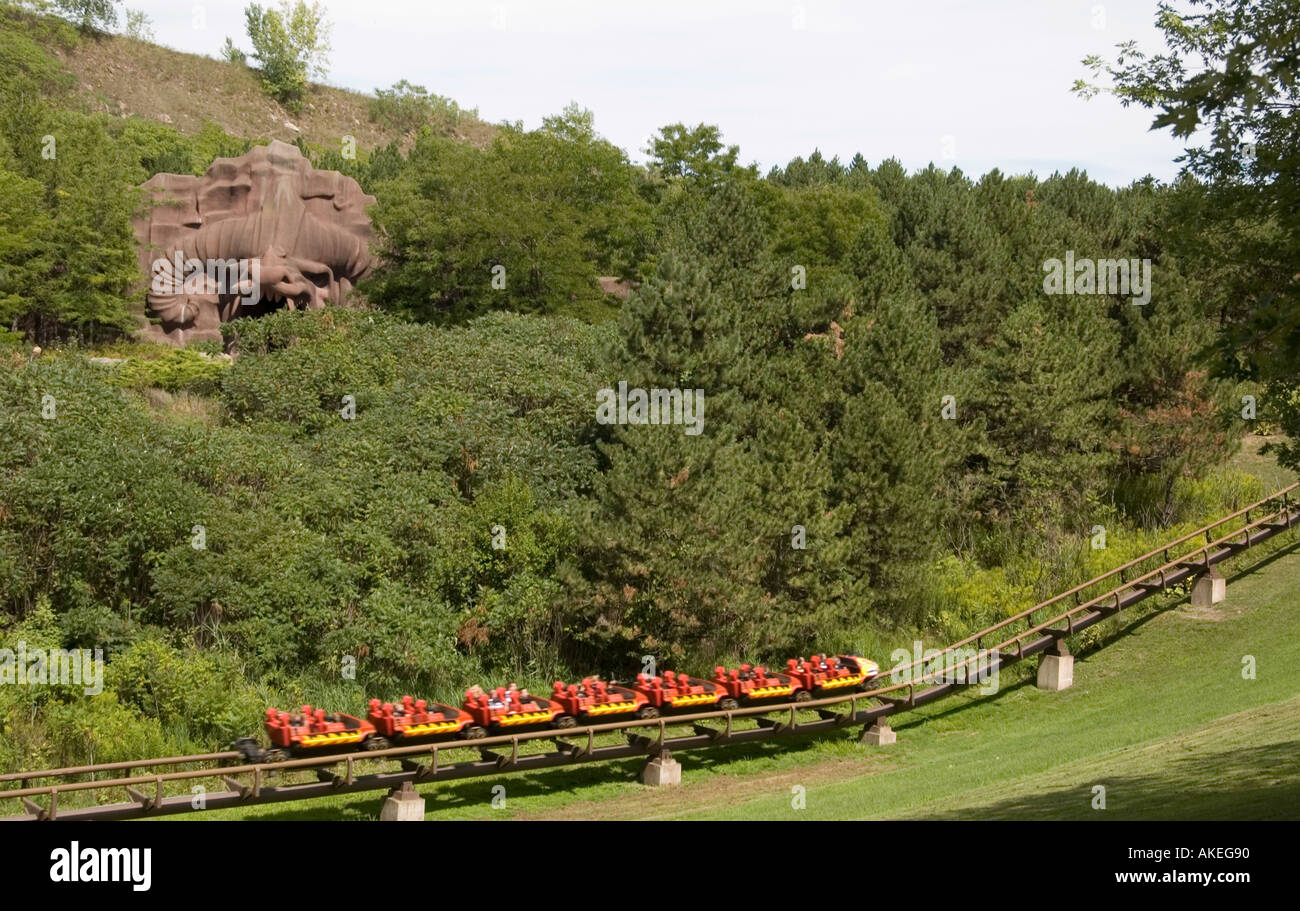 The Dragon Mountain steel roller coaster at Marine land theme park in ...