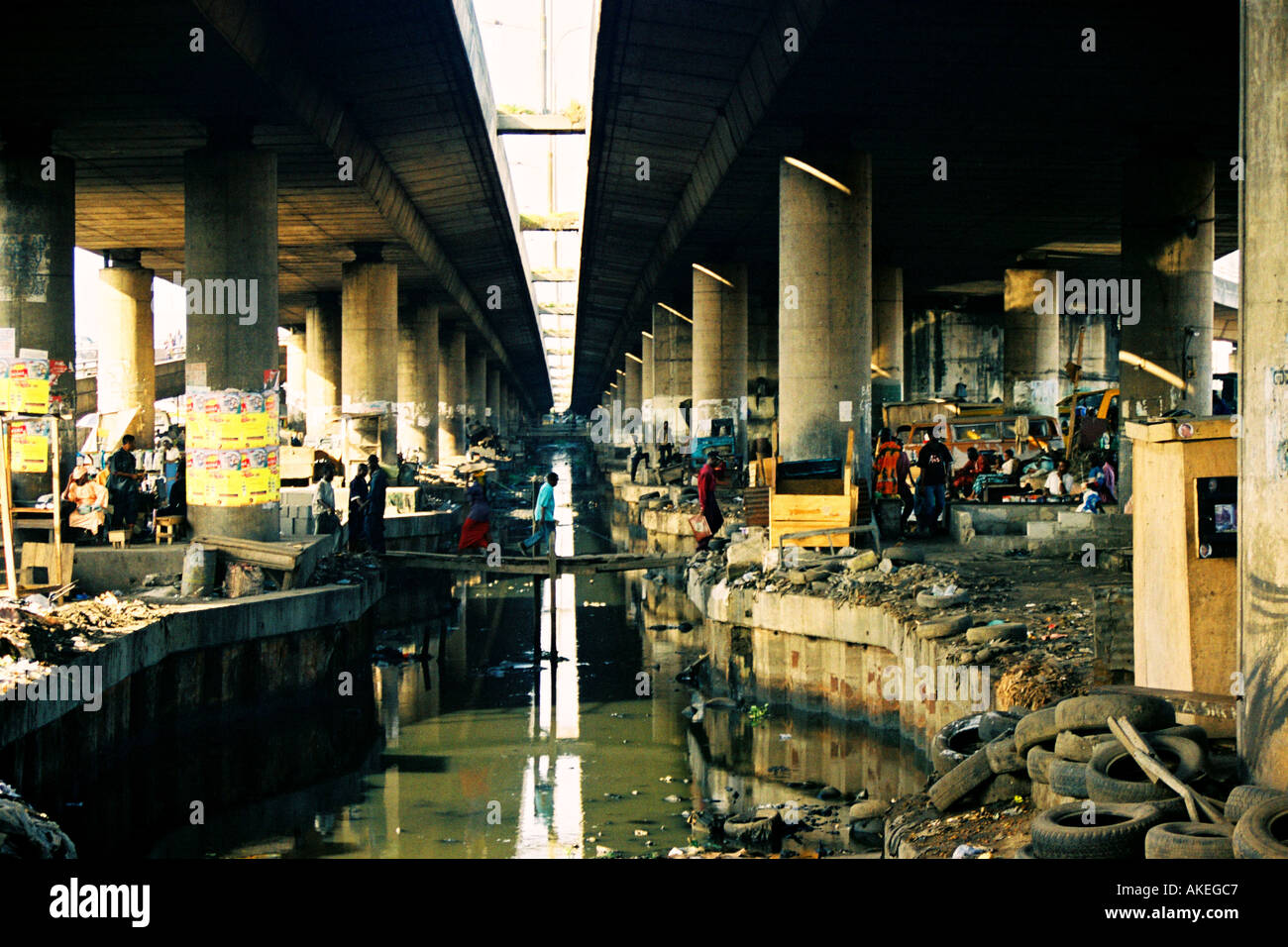 Nigeria shanty shops architecture hires stock photography and images