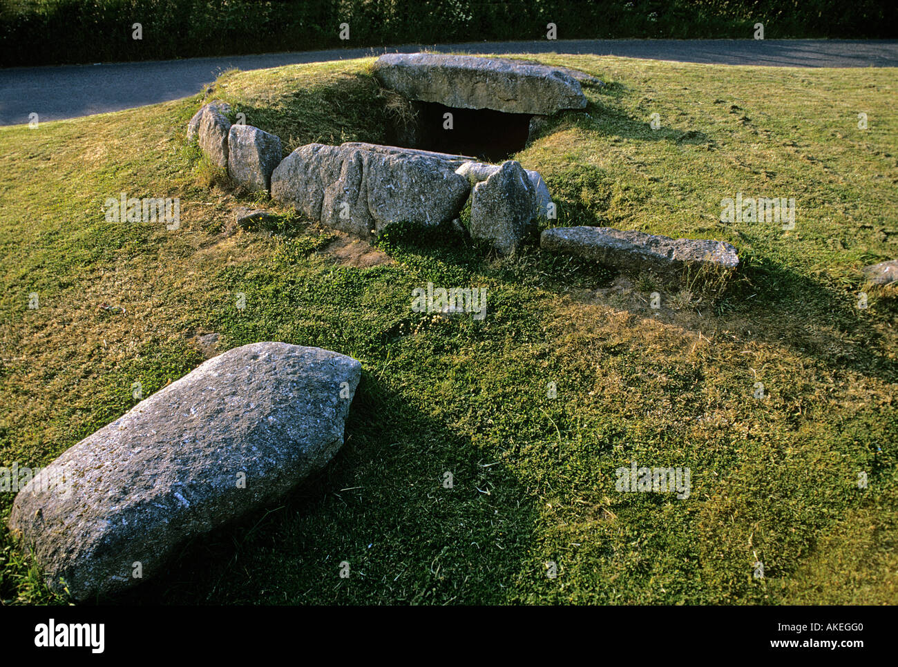 Tregiffan round Barrow remains outside the village of Boleigh Lands End Cornwall Stock Photo