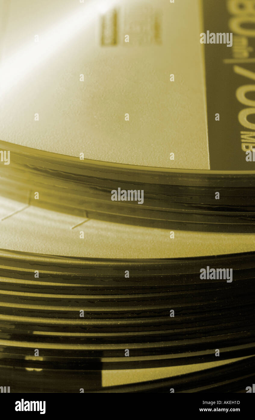 Stack of CDs Stock Photo - Alamy