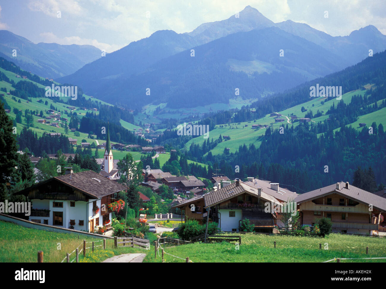 village view, alpbach, austria Stock Photo - Alamy