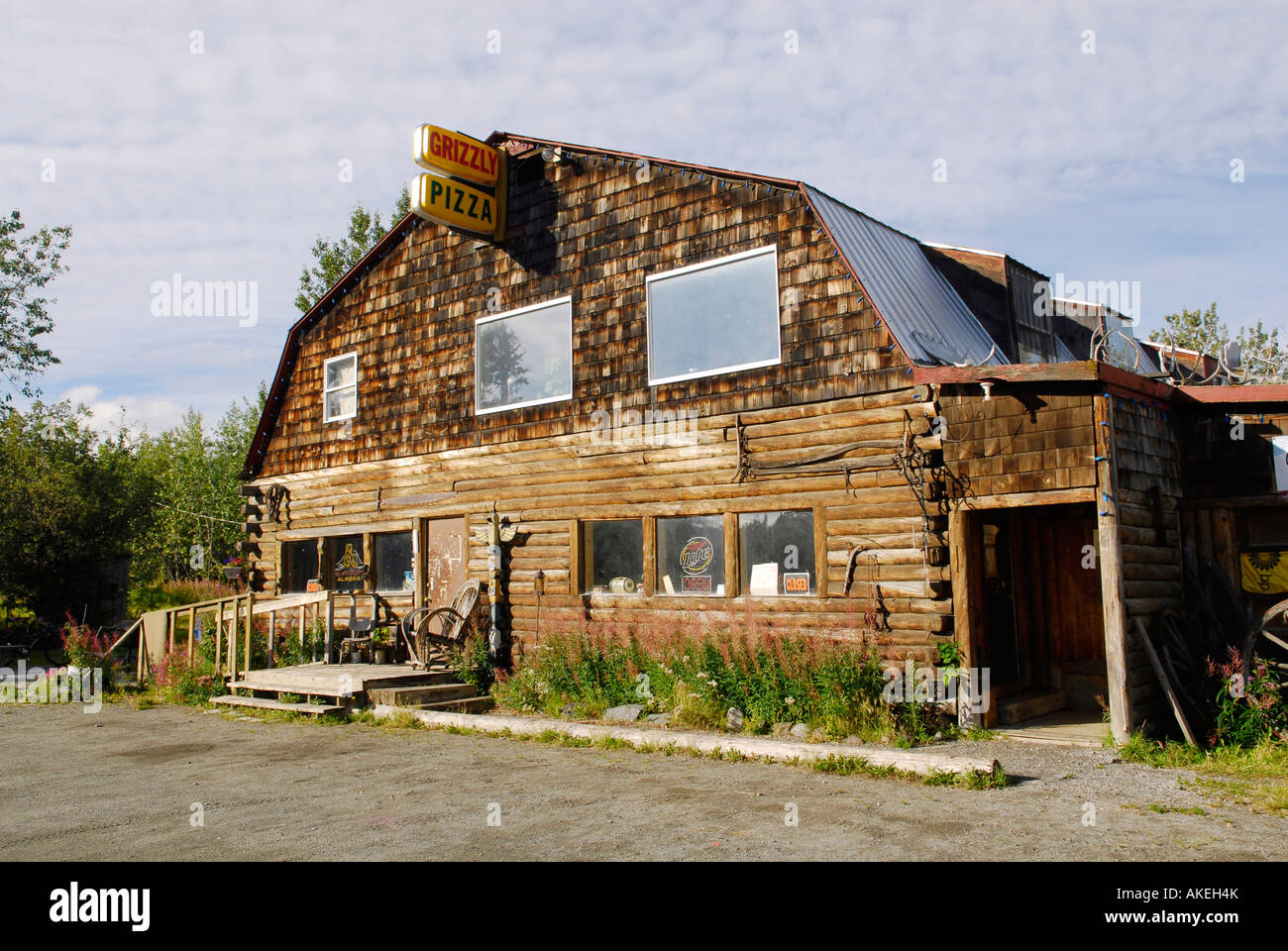 Old Log Cabin Diner Stock Photos Old Log Cabin Diner Stock