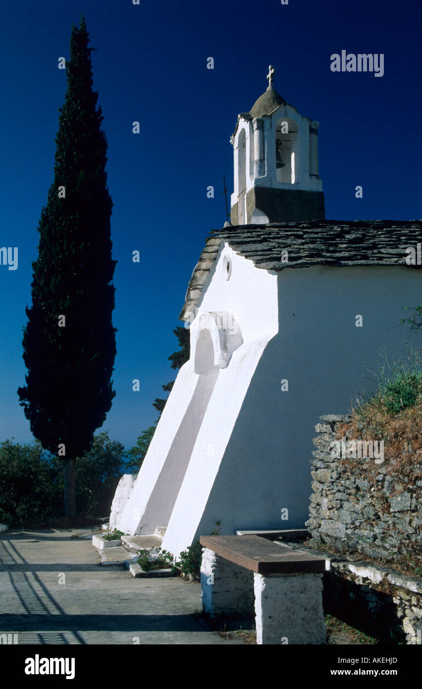 Griechenland, Insel Ikaria, Kapelle beim Theoktisti-Kloster bei Pygi. Stock Photo