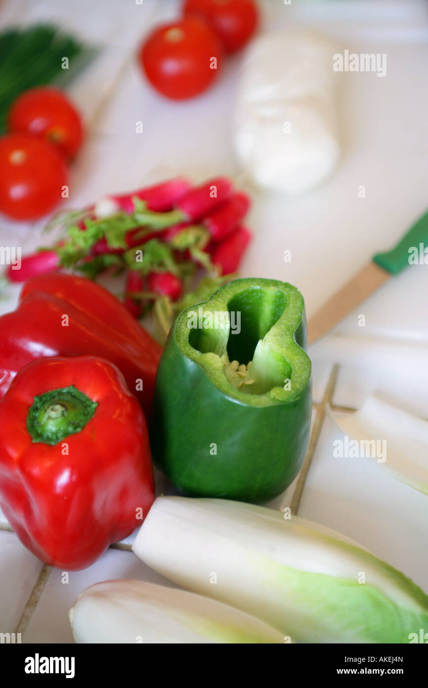 red and green peppers Stock Photo - Alamy