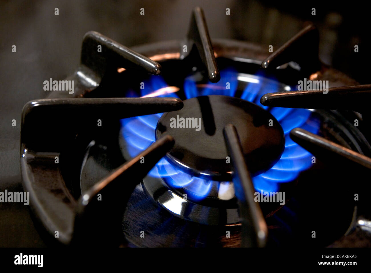 Black Gas Stove Burner Stock Photo Alamy