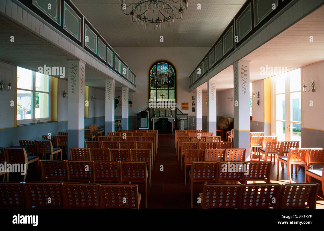 Enklave Kaliningrad, Gumbinnen, Salzburger Kirche (Evangelitscheskaja Zerkow) Stock Photo