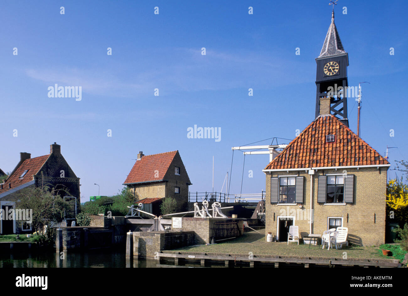 village partial view, hindeloopen, holland Stock Photo