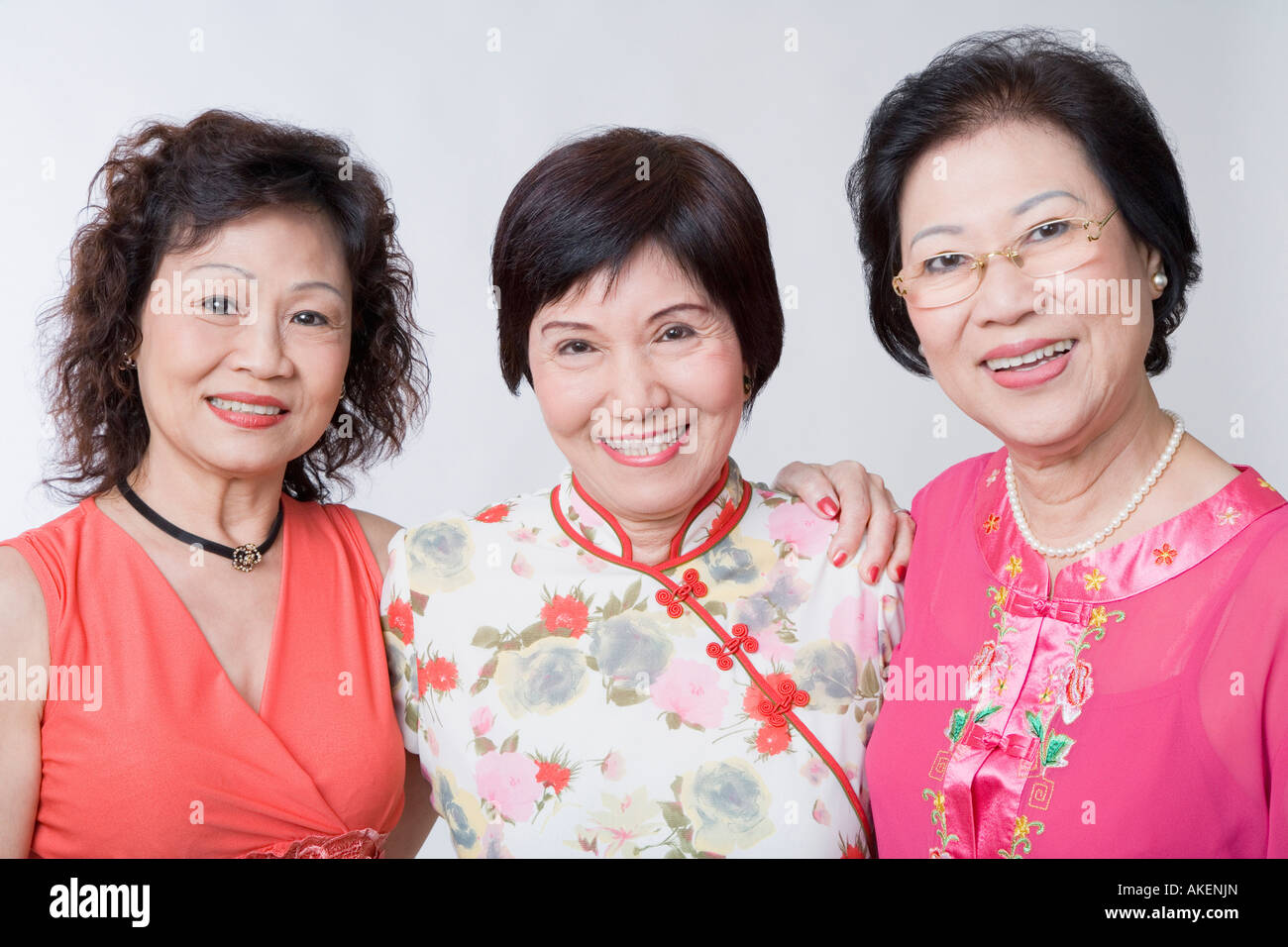 Elderly women smiling three hi-res stock photography and images - Alamy