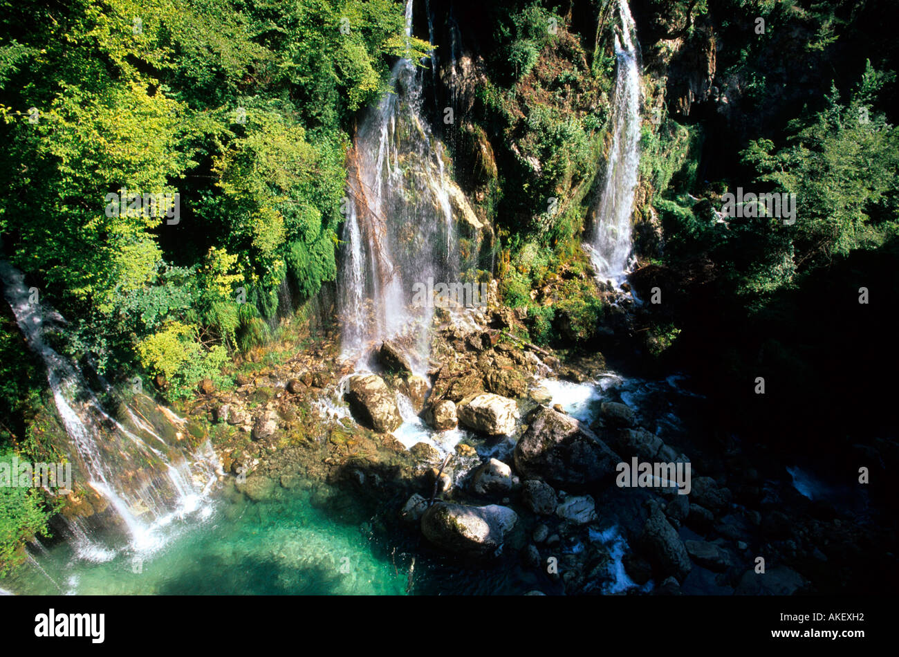 Frankreich, Cote D Azur, Wasserfall In Der Schlucht Des Flusses Loup 