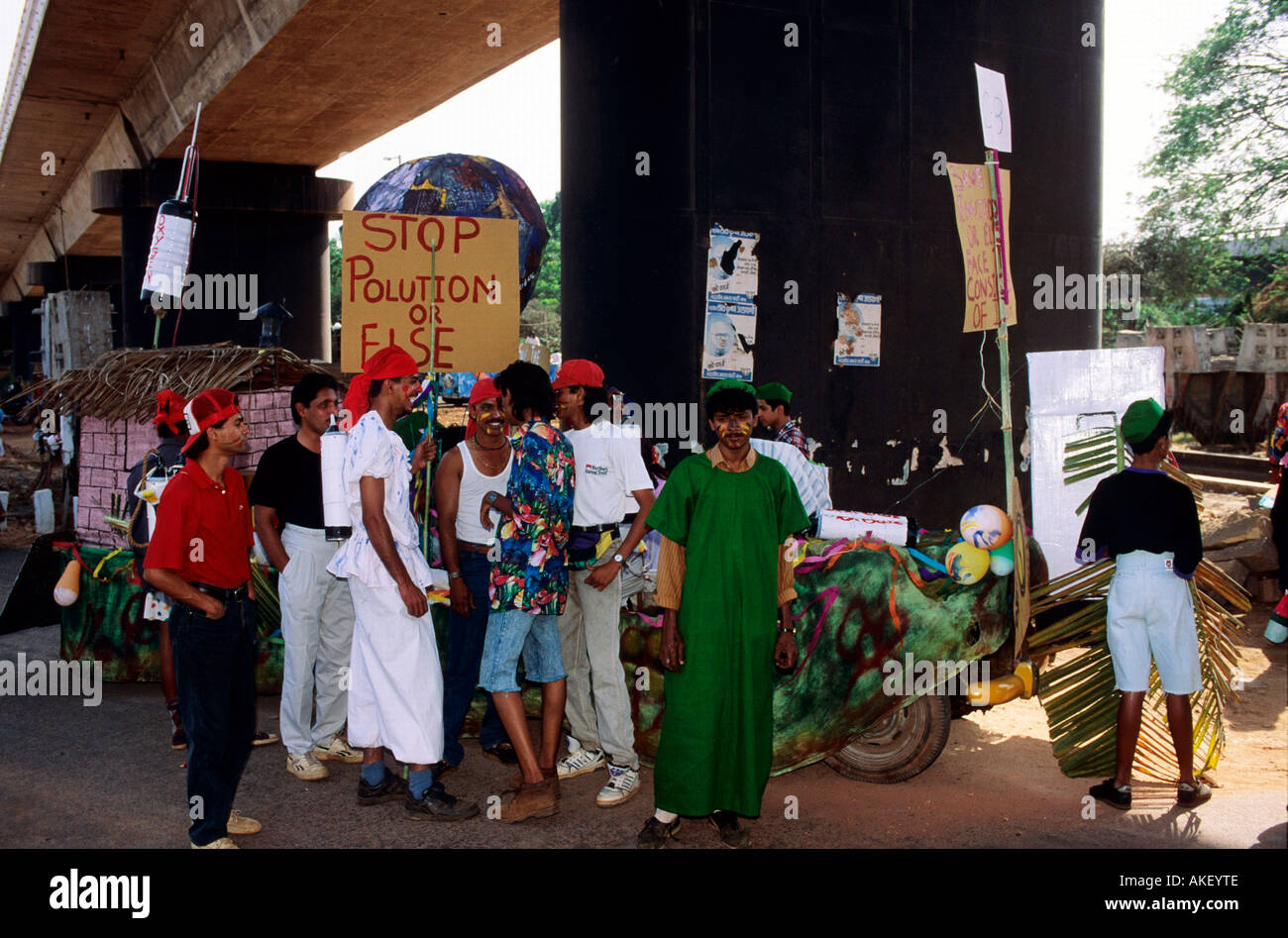 Indien, Goa, Panaji, Vorbereitung zum Karnevalsumzug Stock Photo