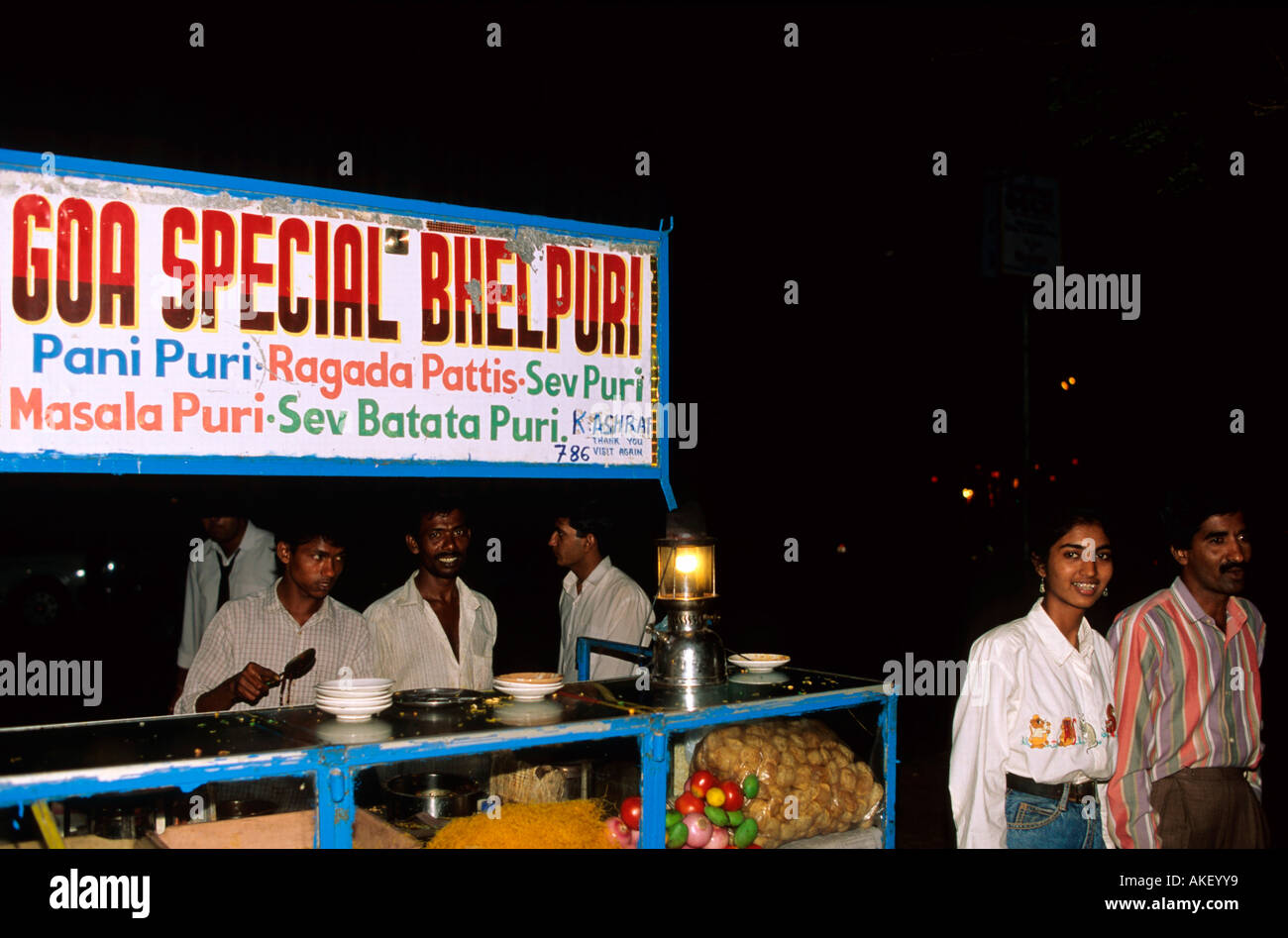 Indien, Goa, Panjim, Garküchen Stock Photo
