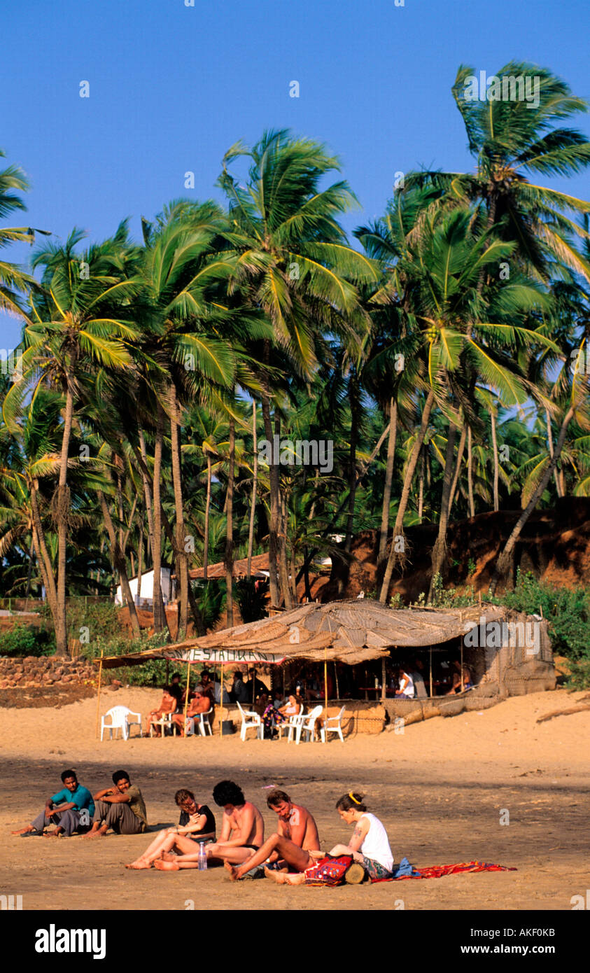 Indien, Goa, District Bardez, Anjuna, Anjuna-Beach Stock Photo