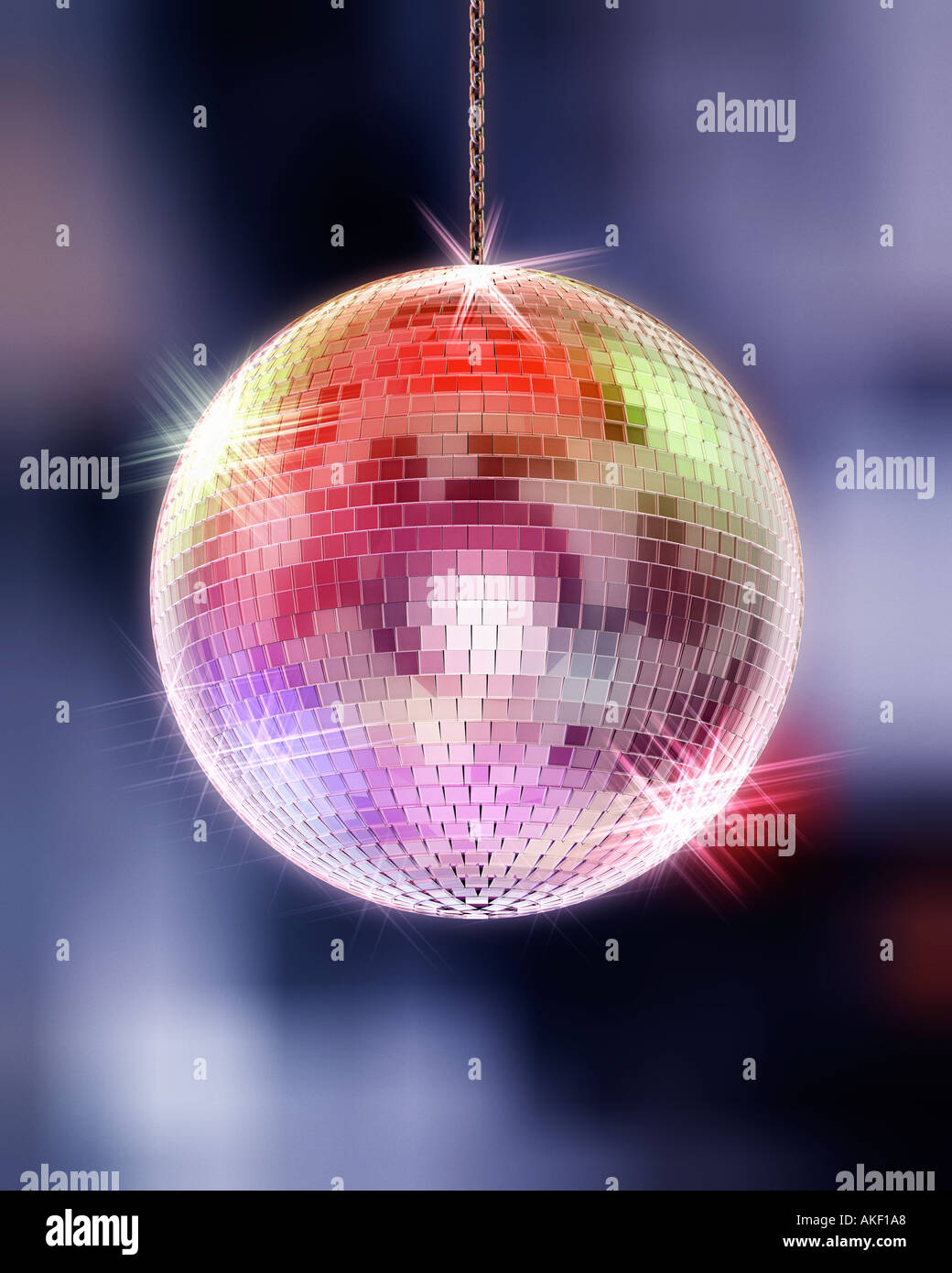 discoball symbol of disco party club entertainment light brilliancy night life nightlife Stock Photo
