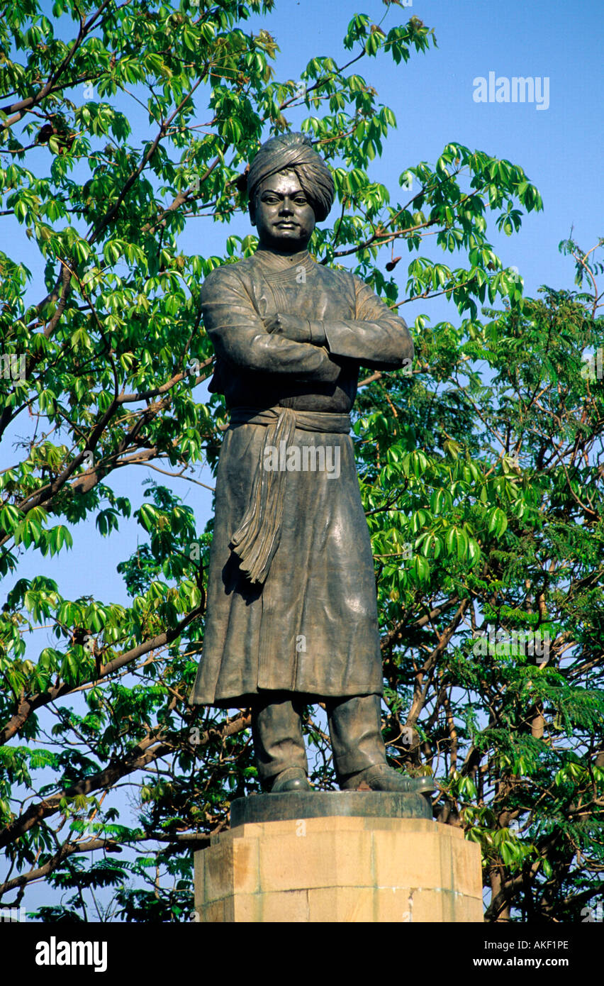 Indien, Mumbai, Statue von Shivaji, dem marathischen Kriegsherrn am Gateway of India Stock Photo