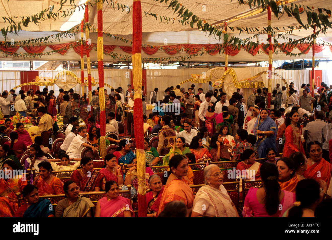 Indien, Mumbai, Hochzeitsfeier Stock Photo